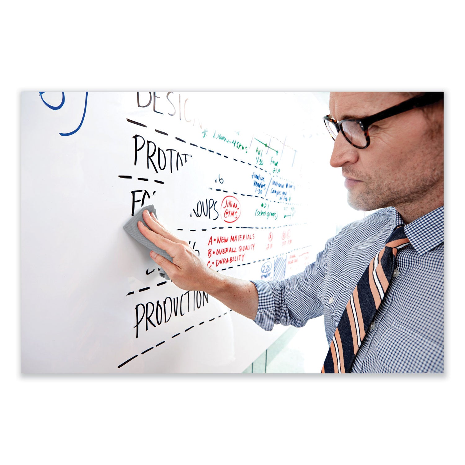 Post-it® Dry Erase Surface, Laminate Film, 36" x 7 mil x 24", White