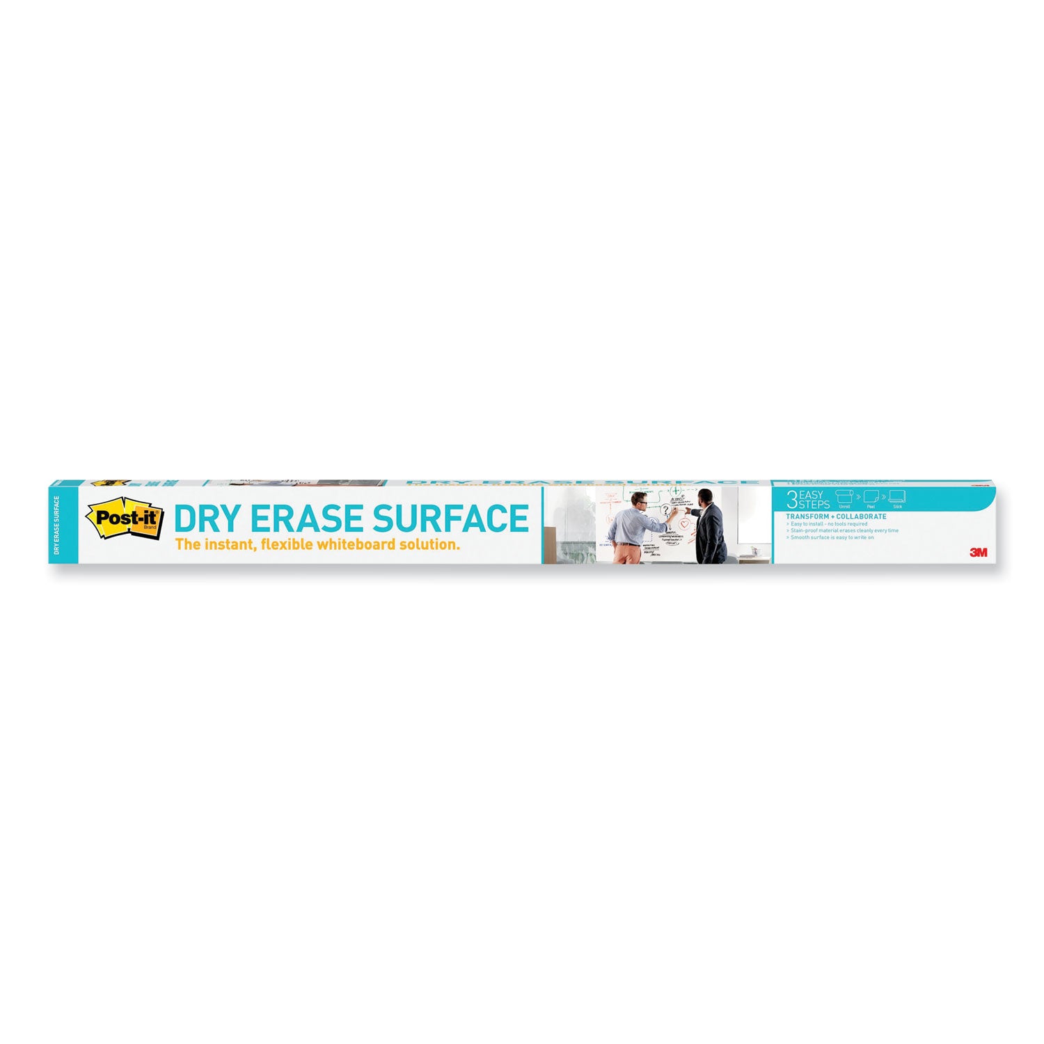 Post-it® Dry Erase Surface, Laminate Film, 48" x 7 mil x 36", White