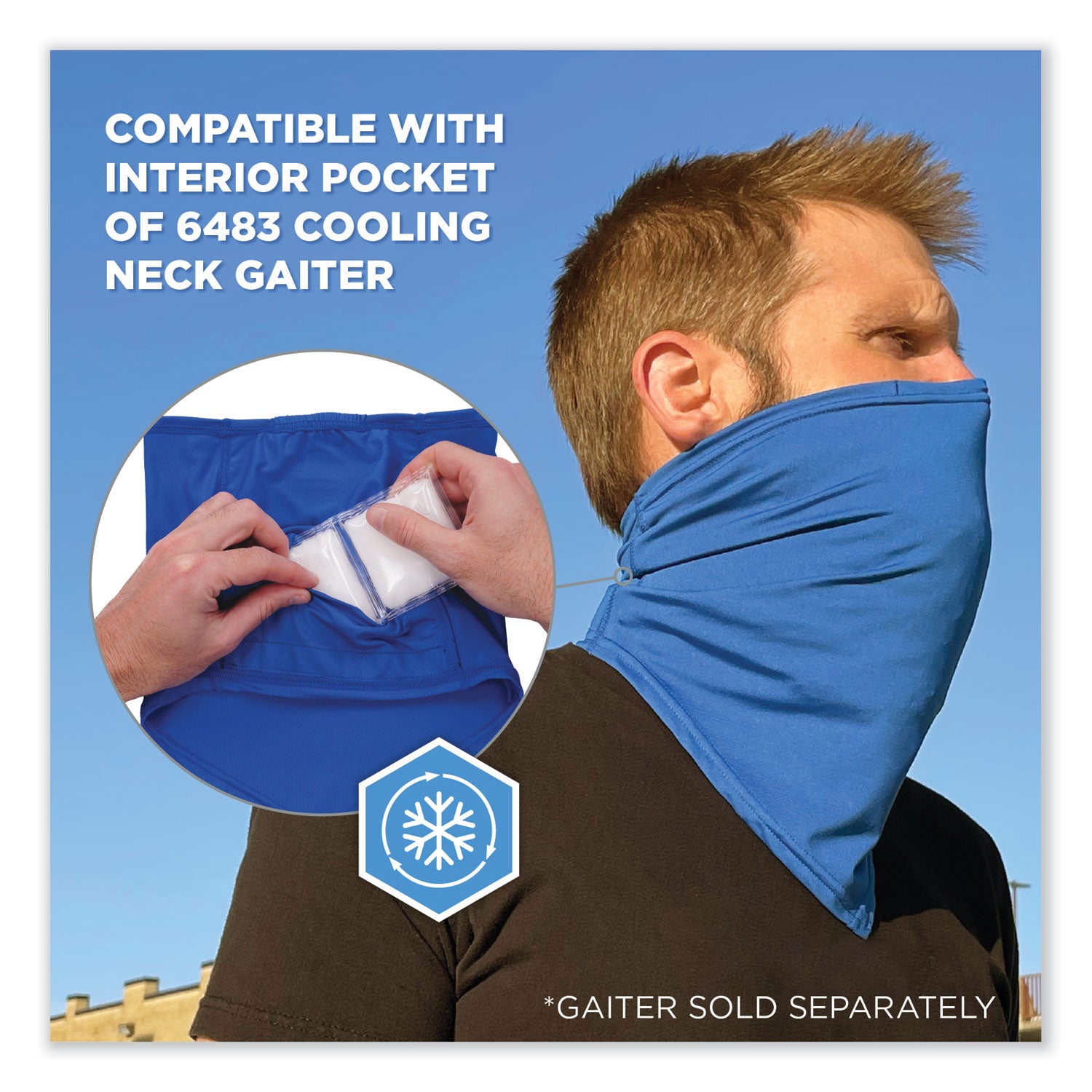 ergodyne® Chill-Its 6283 Rechargeable Phase Change Ice Pack, 3 x 6