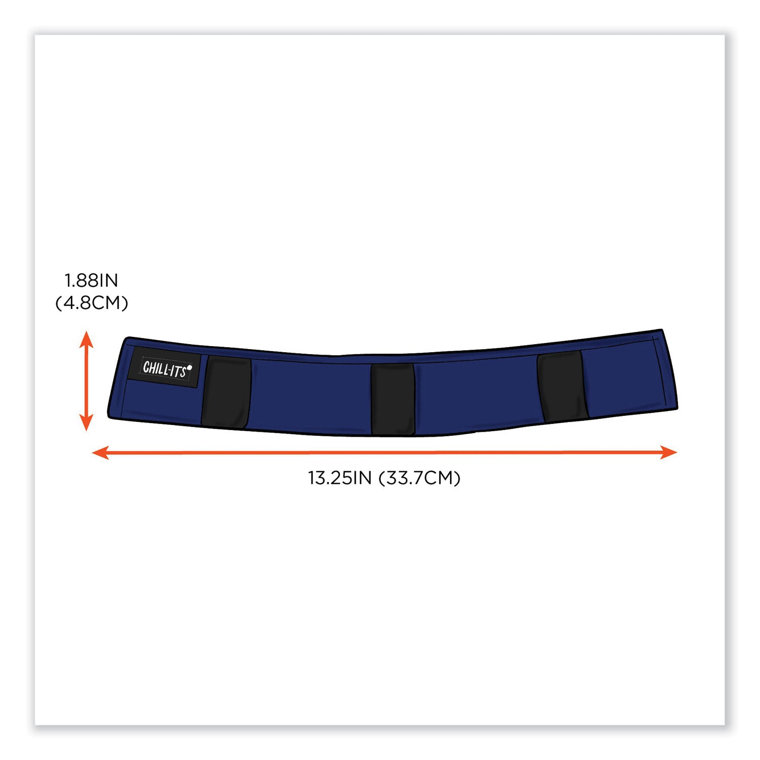 ergodyne® Chill-Its 6716 Cooling Hard Hat Liner - Polymers, 13.25 x 1.88, Blue