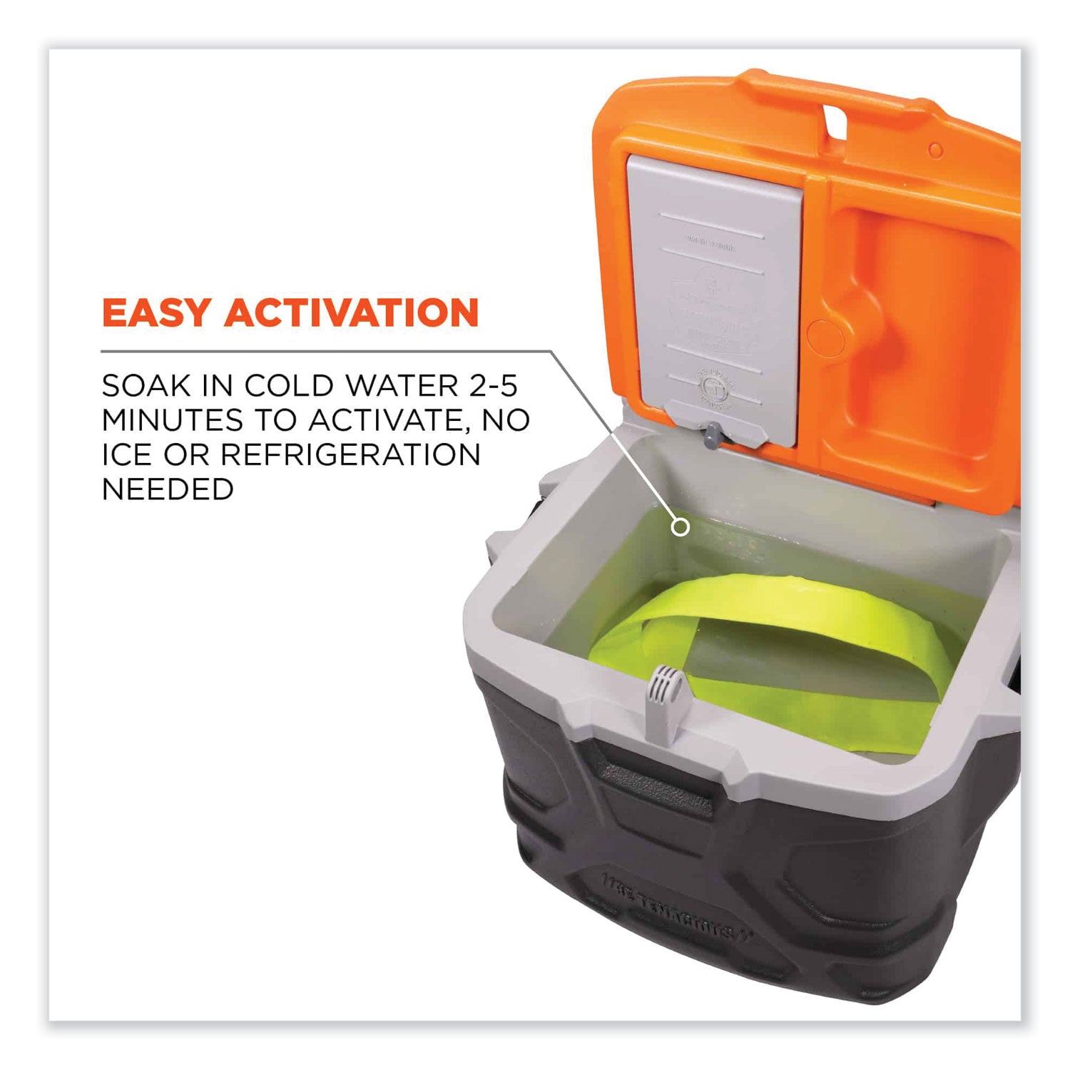 ergodyne® Chill-Its 6702 Cooling Embedded Polymers Tie Bandana, One Size Fits Most, Lime