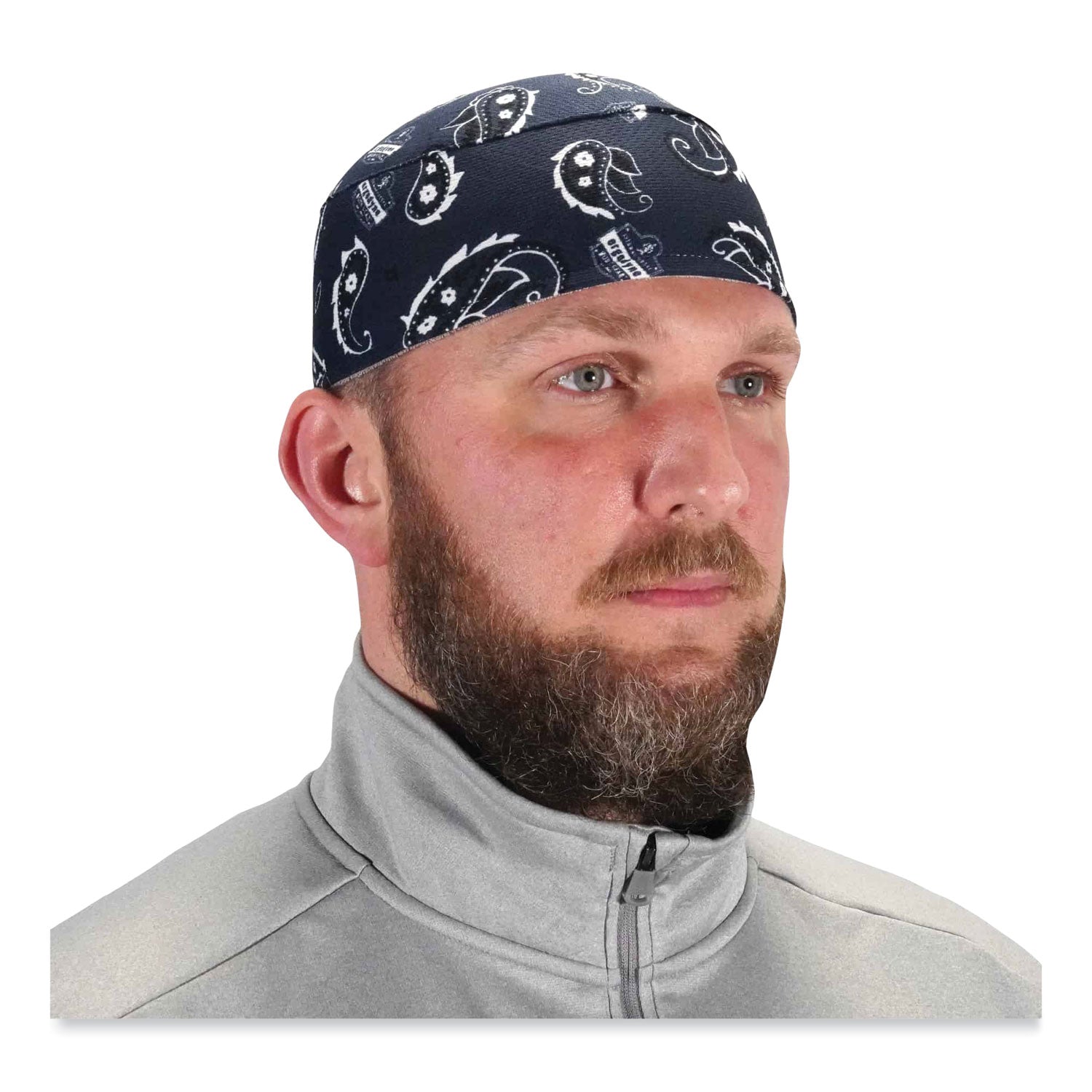 ergodyne® Chill-Its 6630 High-Performance Terry Cloth Skull Cap, Polyester, One Size Fit Most, Navy Western