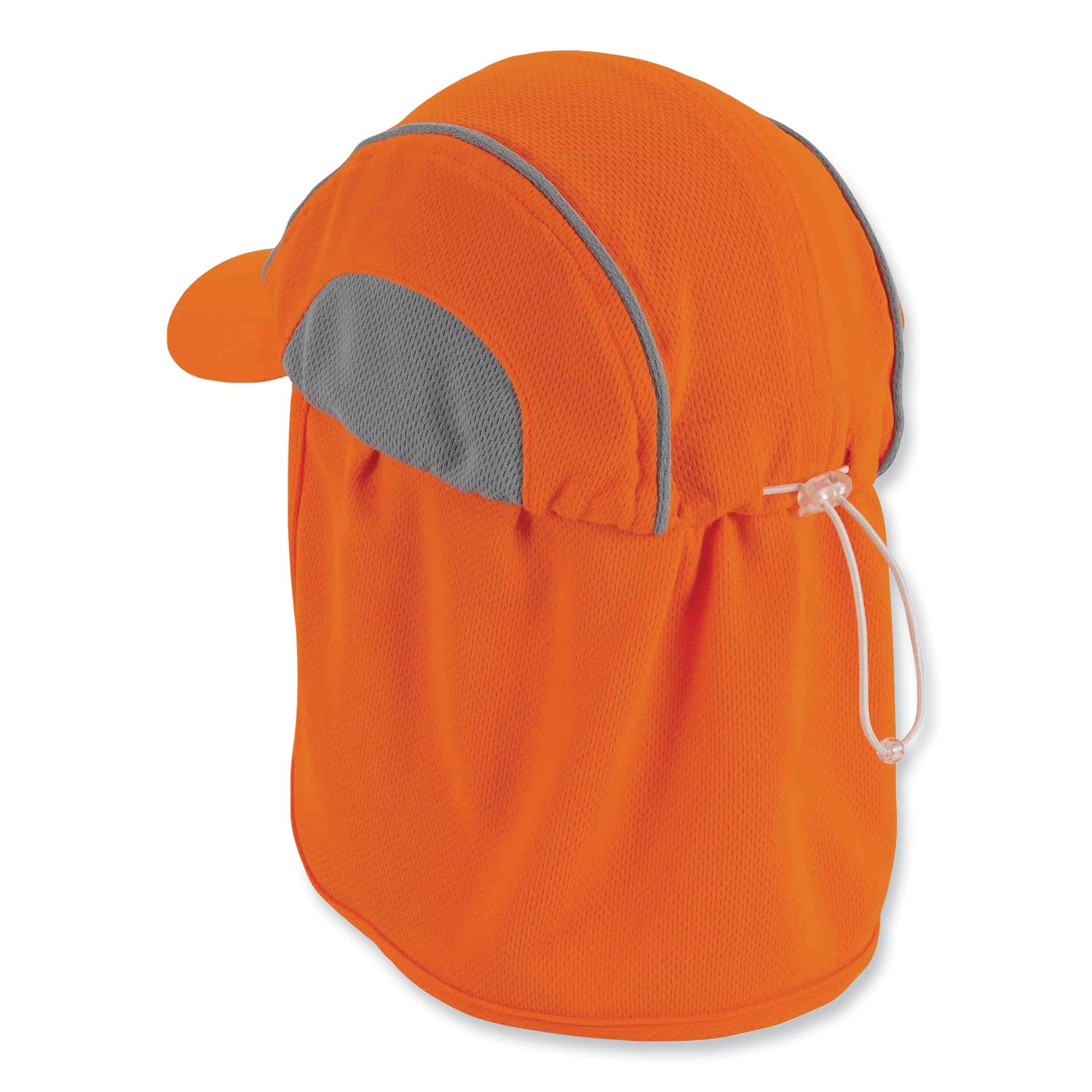 ergodyne® Chill-Its 6650 High-Performance Hat Plus Neck Shade, Polyester, One Size Fits Most, Orange