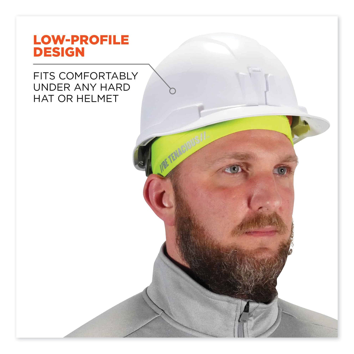 ergodyne® Chill-Its 6632 Performance Knit Cooling Skull Cap, Polyester/Spandex, One Size Fits Most, Lime