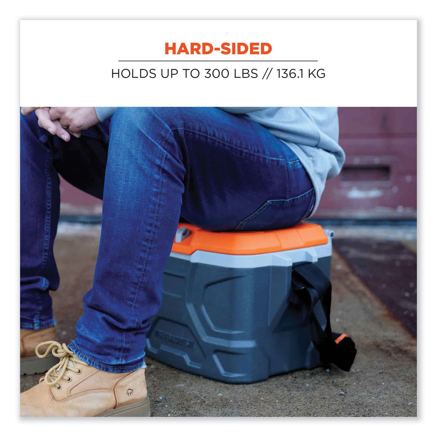 ergodyne® Chill-Its 5170 17-Quart Industrial Hard Sided Cooler, Orange/Gray, 30/Pallet