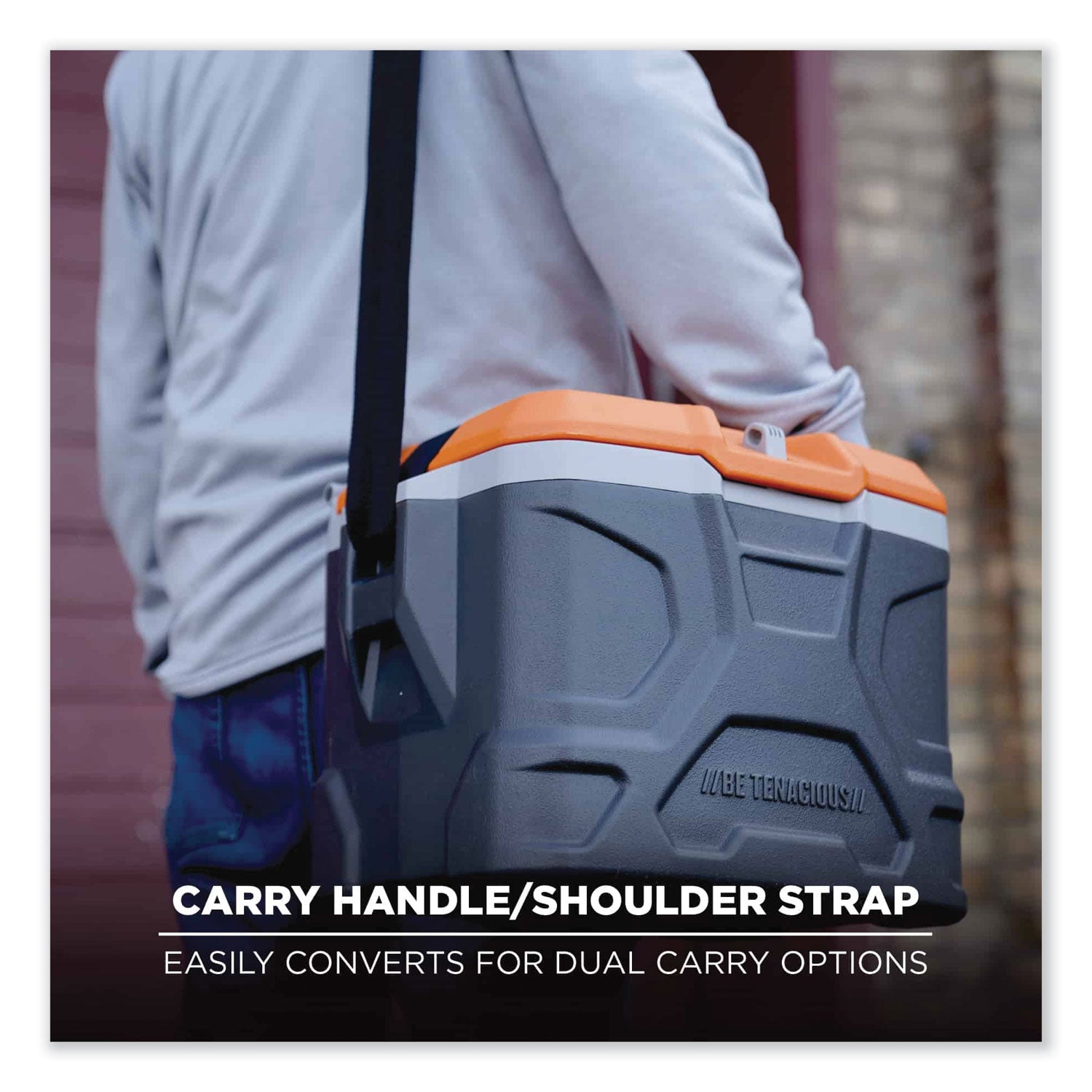 ergodyne® Chill-Its 5170 17-Quart Industrial Hard Sided Cooler, Orange/Gray, 30/Pallet