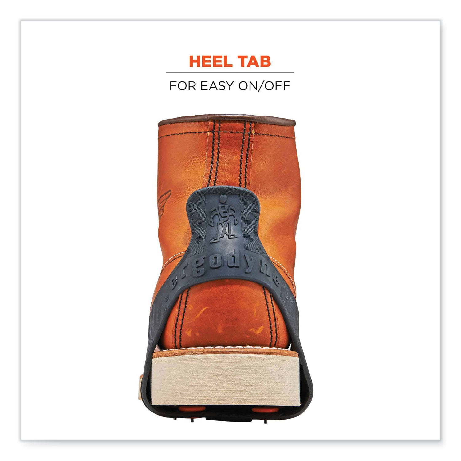 Ergodyne® Trex 6300 One Piece Slip-on Ice Cleats, Medium, Black, Pair