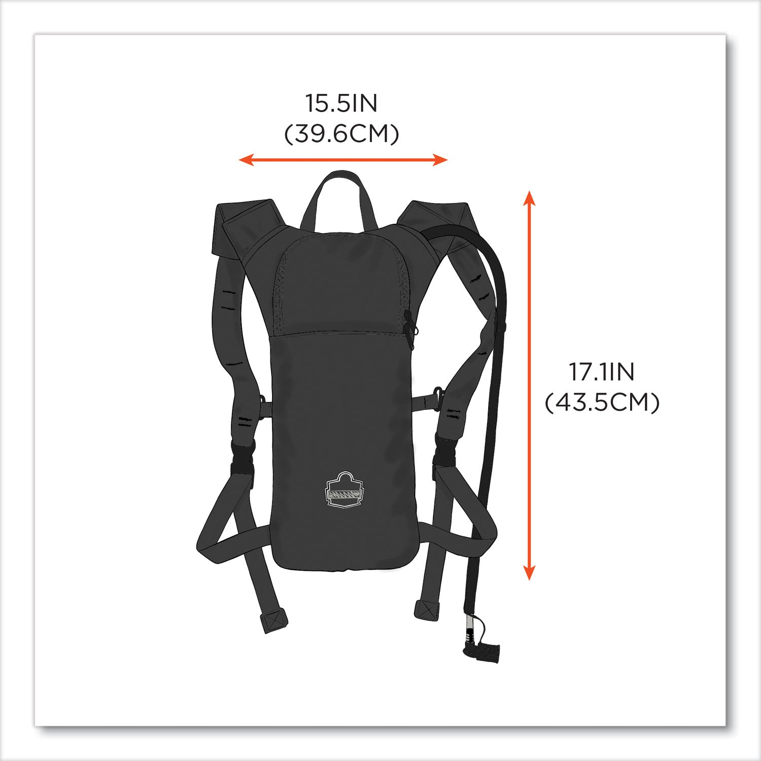 ergodyne® Chill-Its 5155 Low Profile Hydration Pack, 2 L, Black
