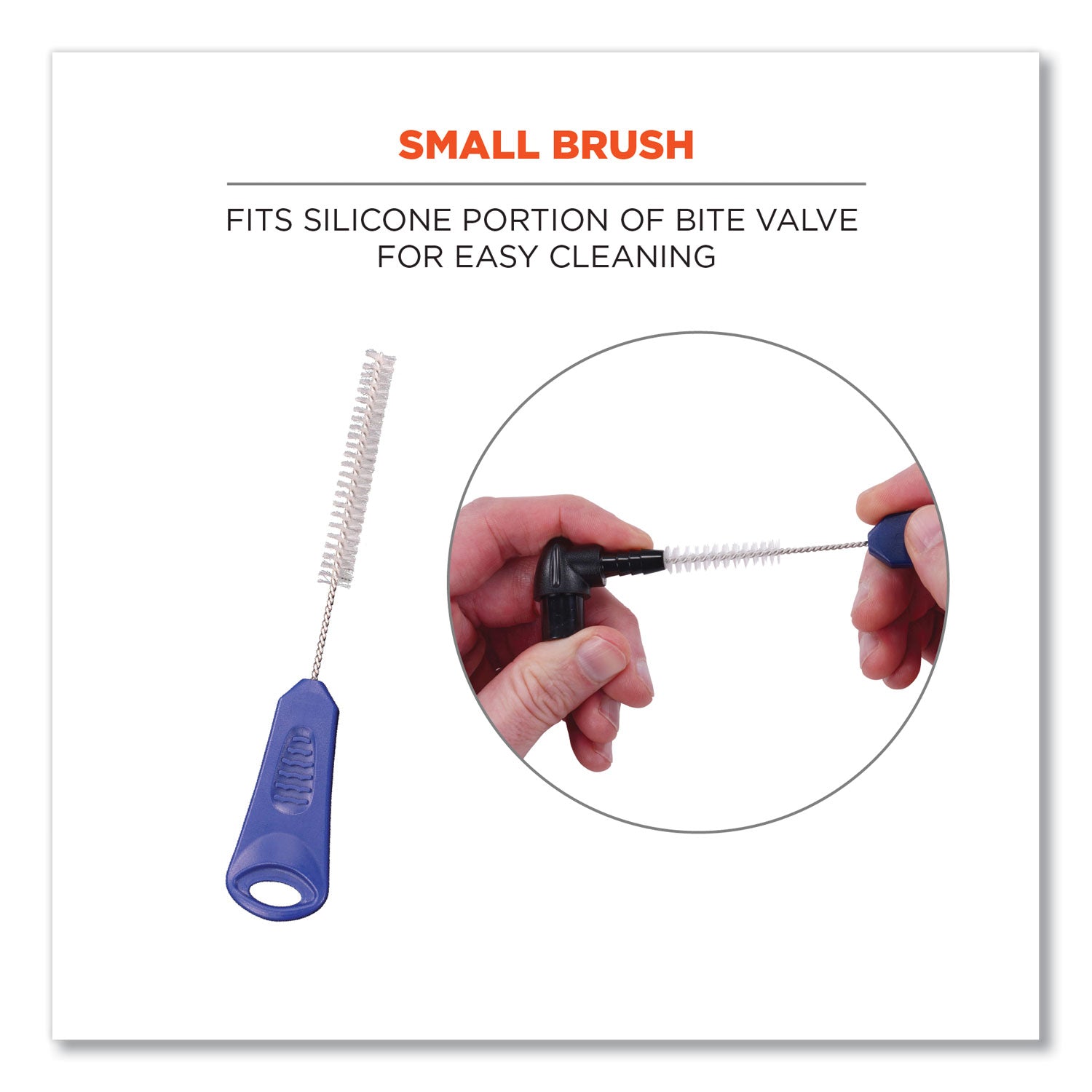 ergodyne® Chill-Its 5159 Hydration Pack Cleaning Kit, Bladder, Tube/Bite-Valve Cleaning Brushes, Drying Rack