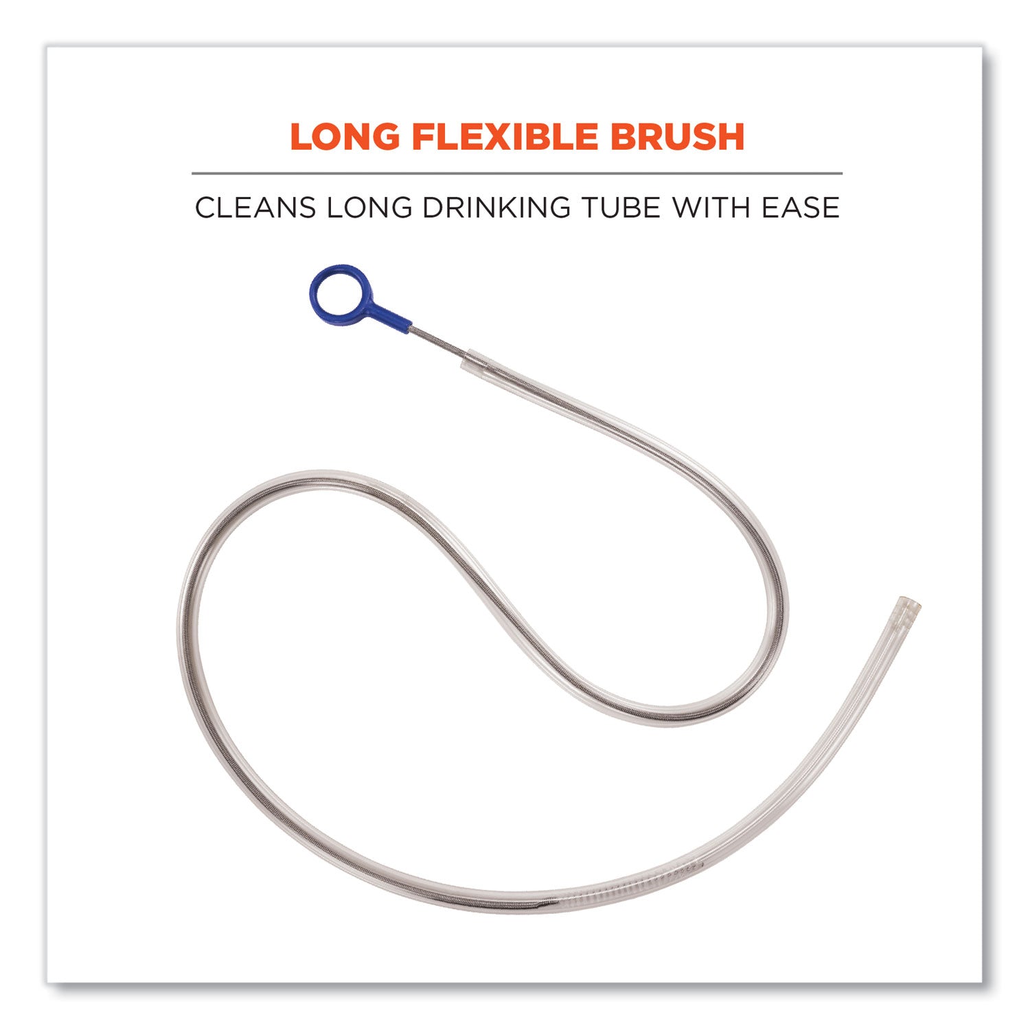 ergodyne® Chill-Its 5159 Hydration Pack Cleaning Kit, Bladder, Tube/Bite-Valve Cleaning Brushes, Drying Rack