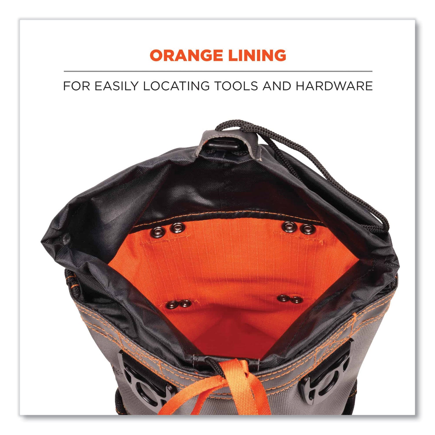 ergodyne® Arsenal 5926 Topped Bolt Bag Tool Pouch, Short, 5 x 10 x 9, Ballistic Polyester, Black/Gray