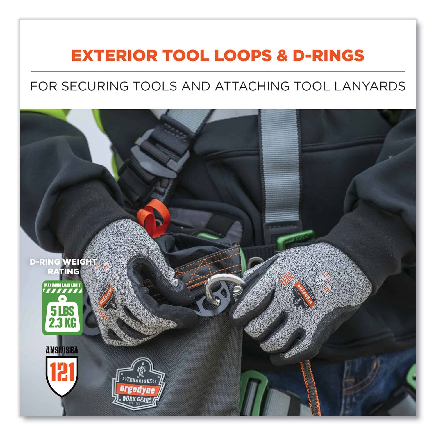 ergodyne® Arsenal 5926 Topped Bolt Bag Tool Pouch, Short, 5 x 10 x 9, Ballistic Polyester, Black/Gray