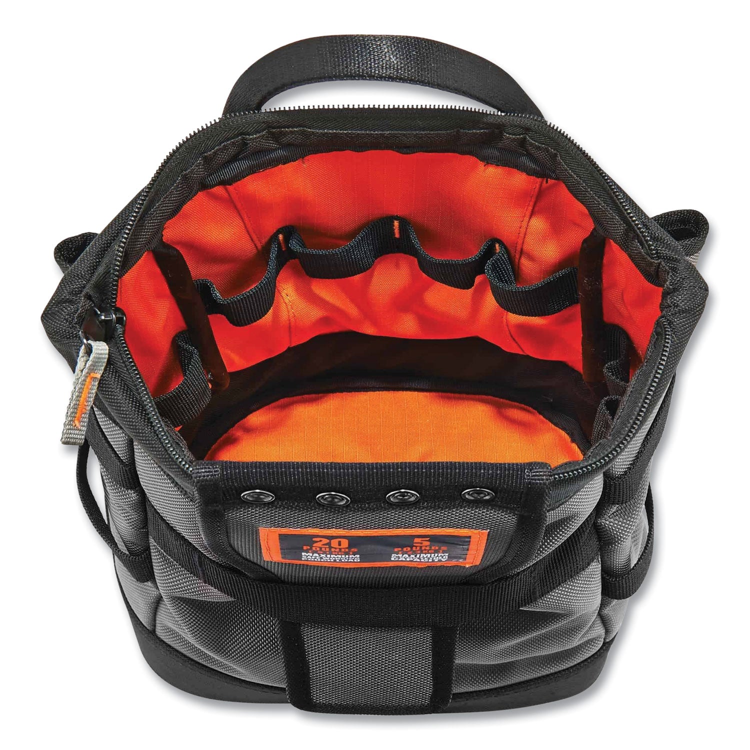 ergodyne® Arsenal 5517 Premium Topped Tool Pouch with Zipper, 6 x 10 x 11.5, Polyester, Black