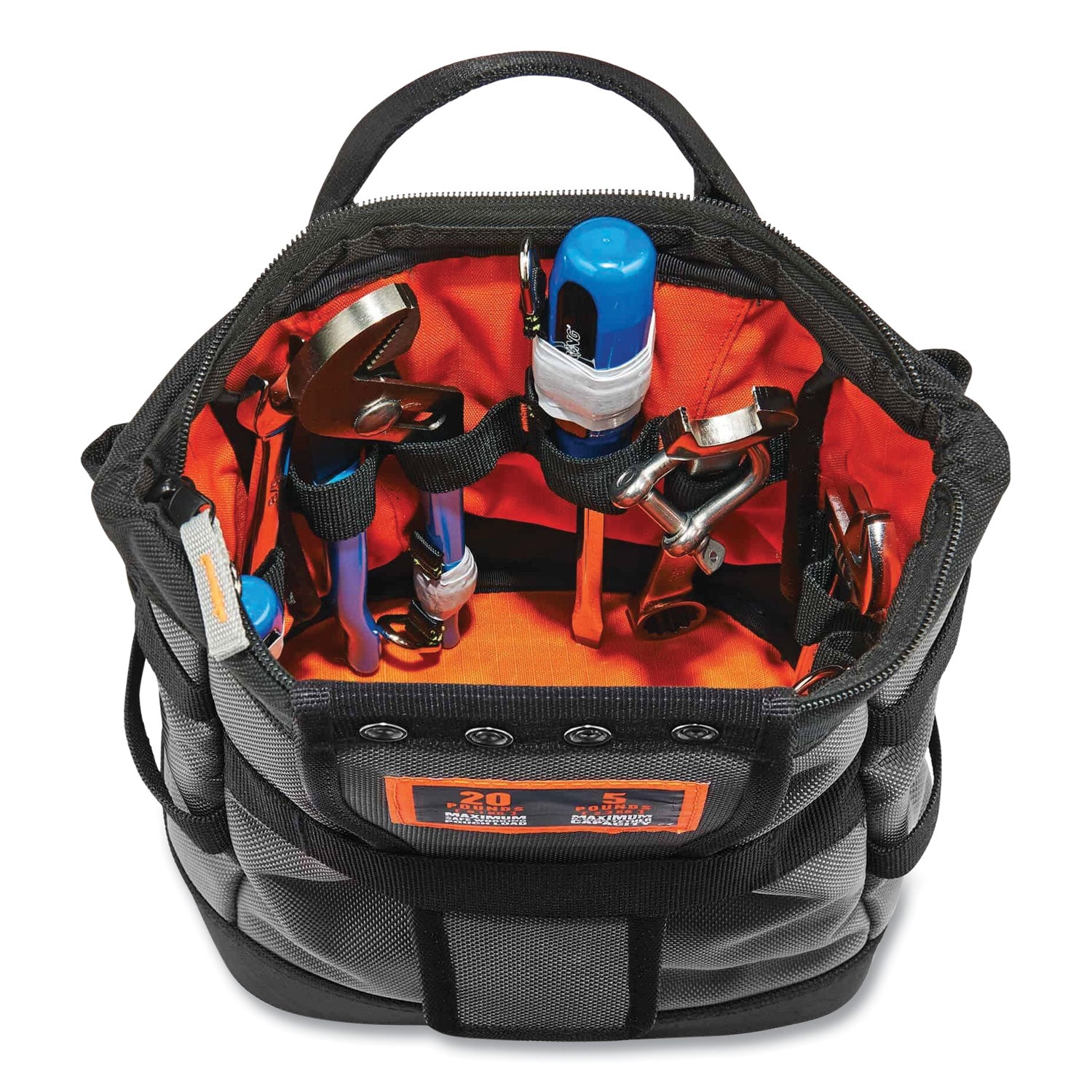 ergodyne® Arsenal 5517 Premium Topped Tool Pouch with Zipper, 6 x 10 x 11.5, Polyester, Black