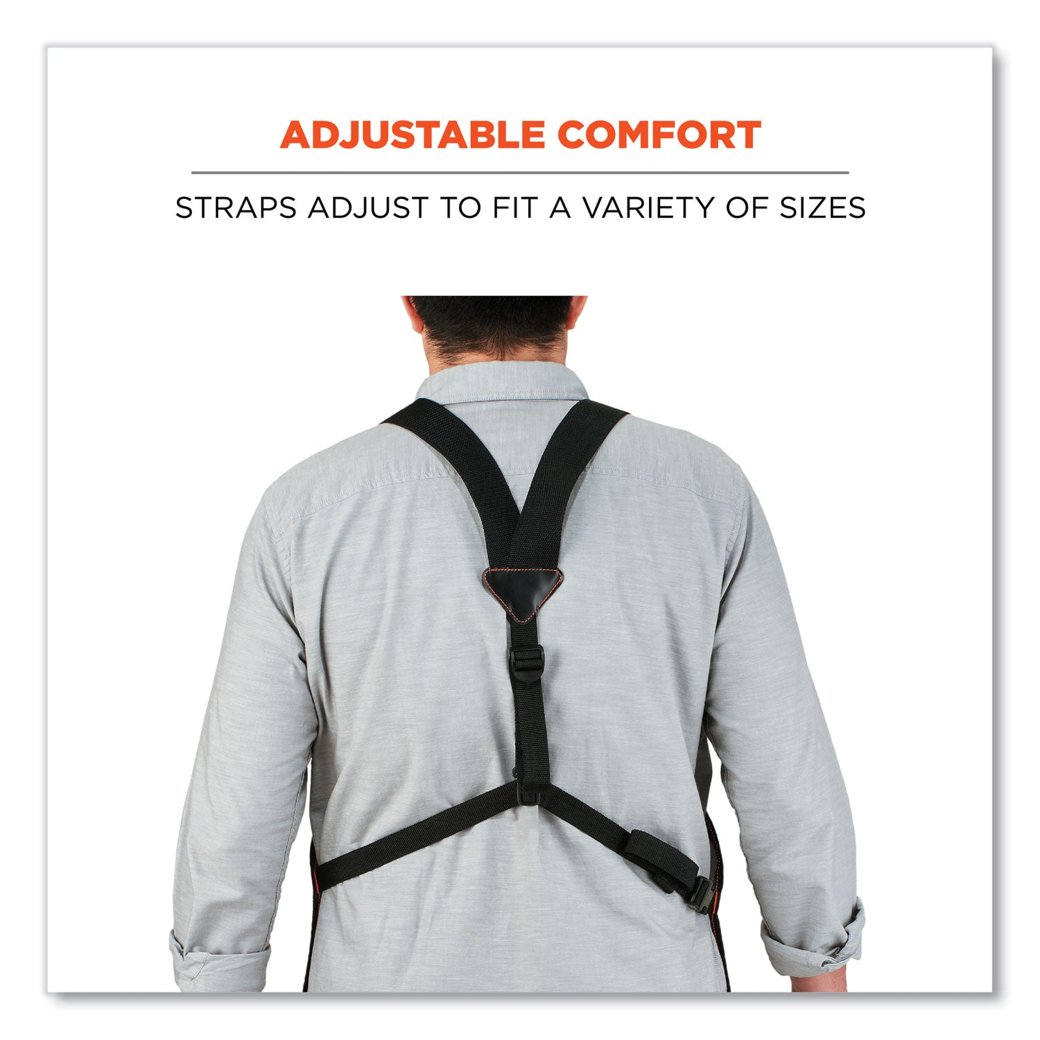 ergodyne® Arsenal 5704 Canvas Tool Apron, 22 Compartments, 25.5 x 28, Canvas, Gray