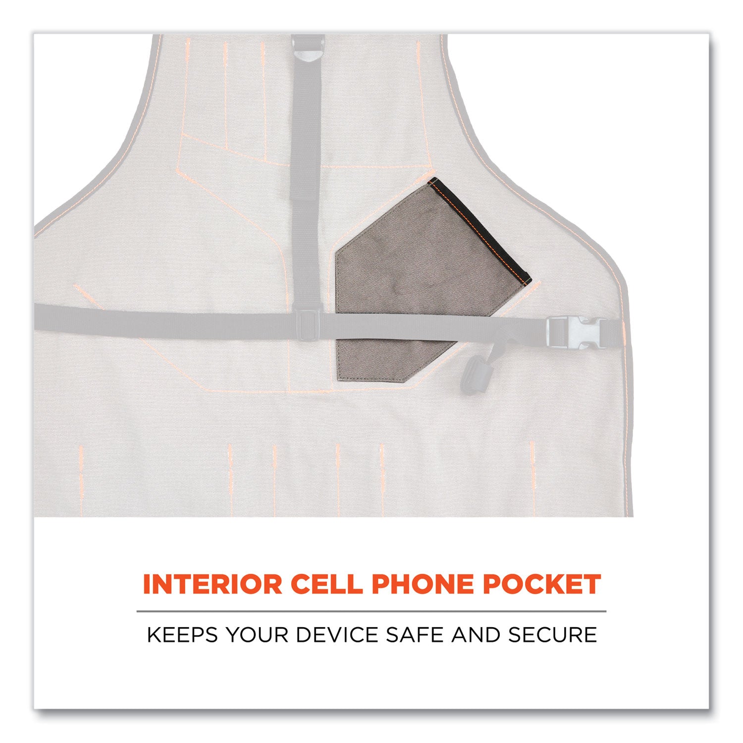 ergodyne® Arsenal 5704 Canvas Tool Apron, 22 Compartments, 25.5 x 28, Canvas, Gray