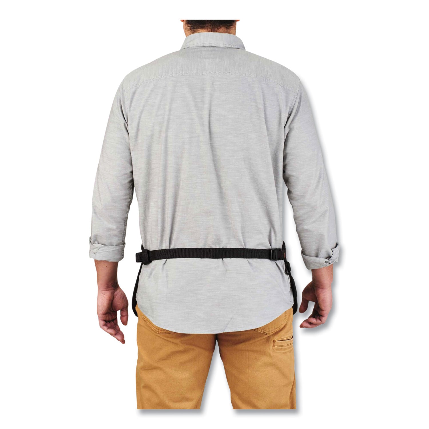 ergodyne® Arsenal 5707 Canvas Waist Apron, 14 Compartments, 25.5 x 34, Canvas, Gray