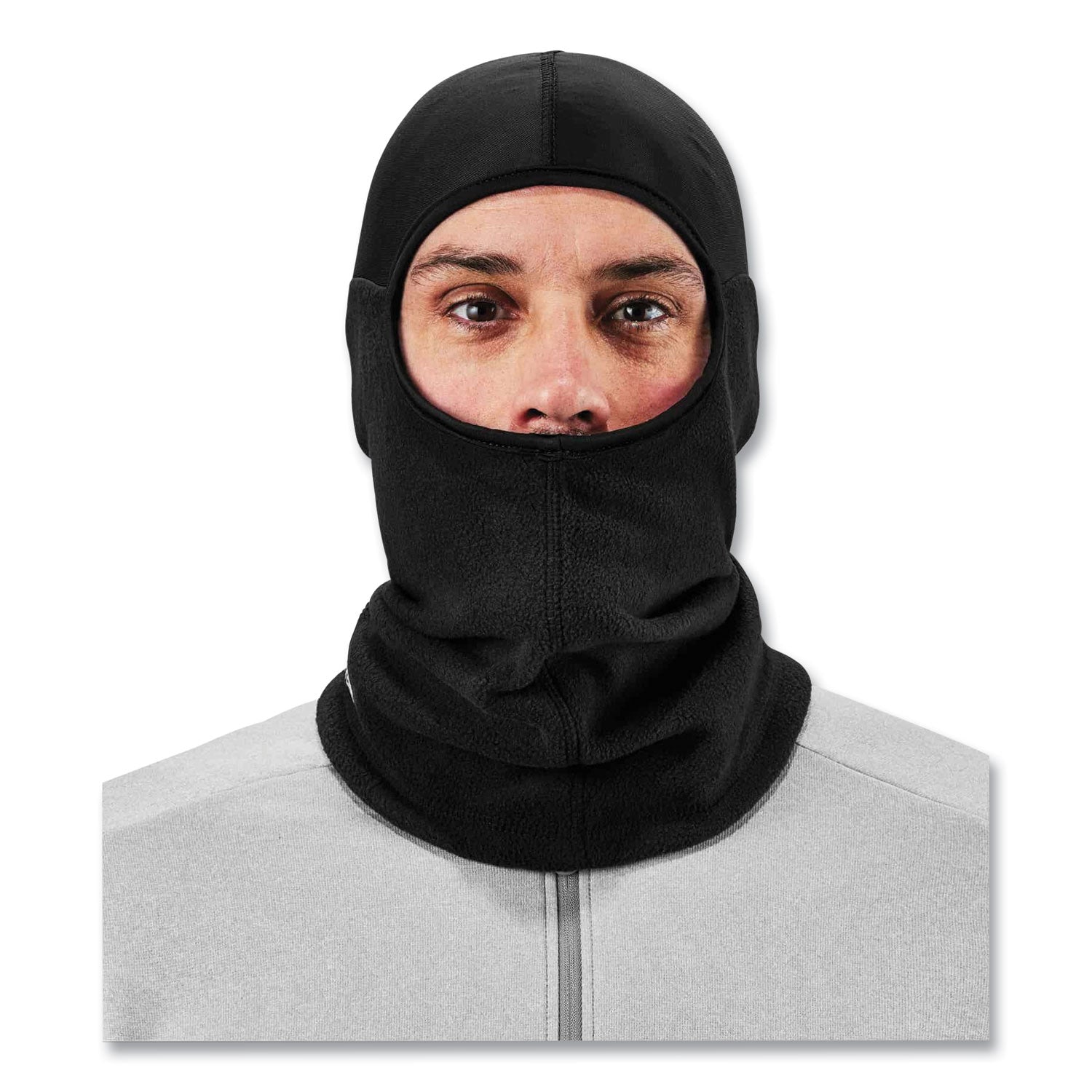 ergodyne® N-Ferno 6822 Balaclava Spandex Top Face Mask, Spandex/Fleece, One Size Fits Most, Black