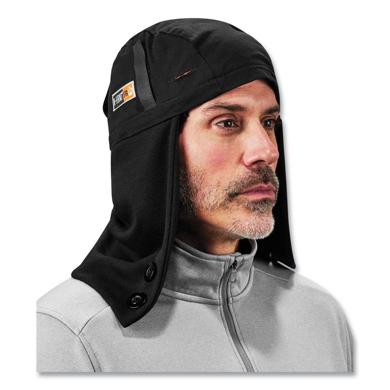 ergodyne® N-Ferno 6885 2-Layer FR Zip-Off Winter Liner, Modacrylic Cotton, One Size Fits Most, Black