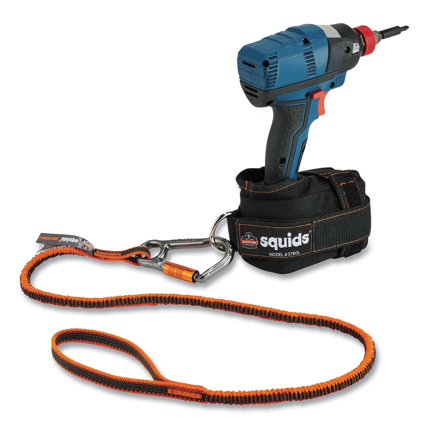 ergodyne® Squids 3186 Iron + Steel Worker Tool Tethering Kit, Assorted Max Working Capacities, Lengths and Colors