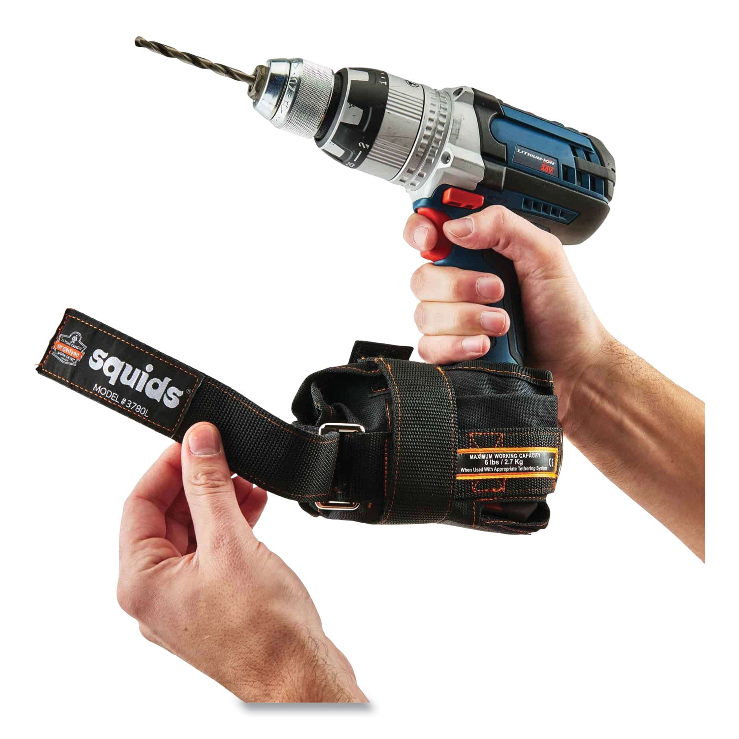 ergodyne® Squids 3780 Power Tool Trap, Large, 3.25 x 4 x 9, Nylon, Black