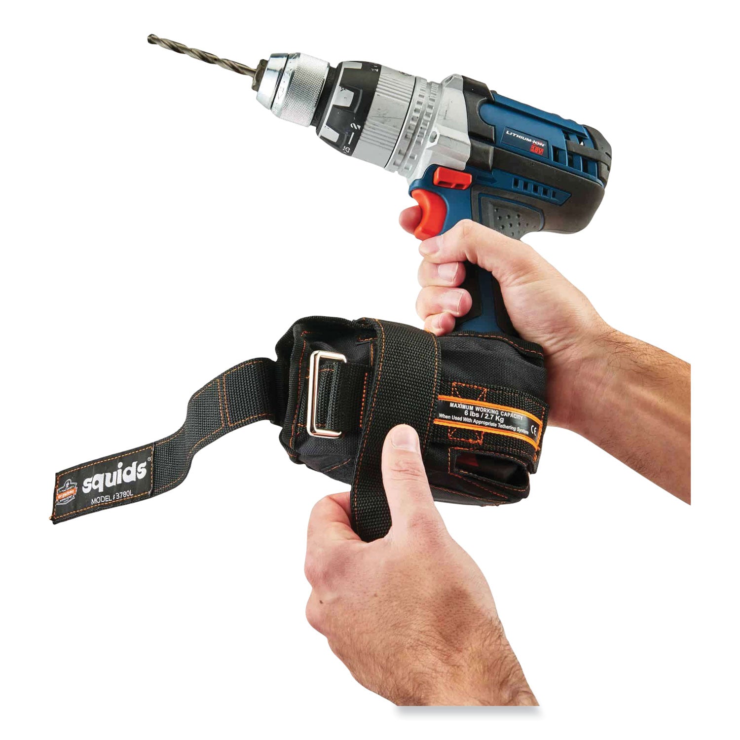 ergodyne® Squids 3780 Power Tool Trap, Large, 3.25 x 4 x 9, Nylon, Black