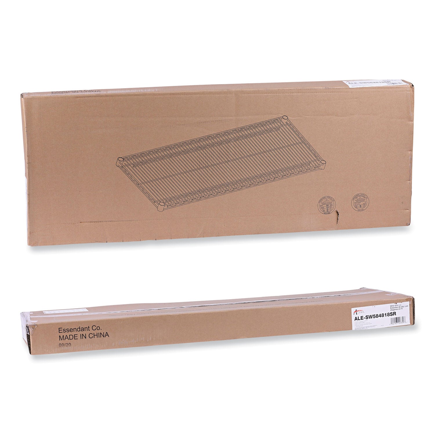 Alera® Industrial Wire Shelving Extra Wire Shelves, 48w X 18d, Silver, 2 Shelves/carton