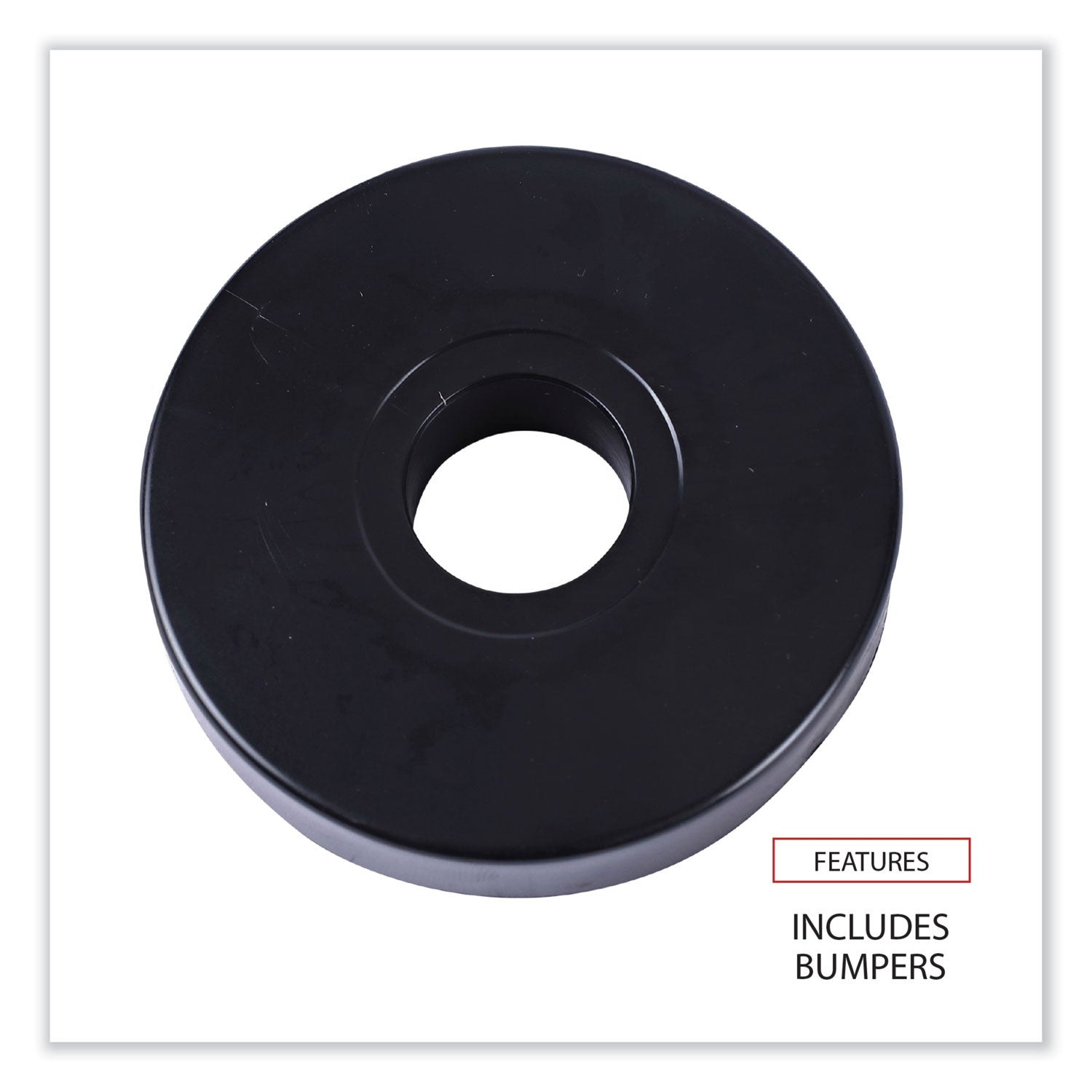 Alera® Optional Casters for Wire Shelving, Hooded Design with Integrated Bumpers, Grip Ring Stem, 5" Wheel, Black, 4/Set (2 Locking)