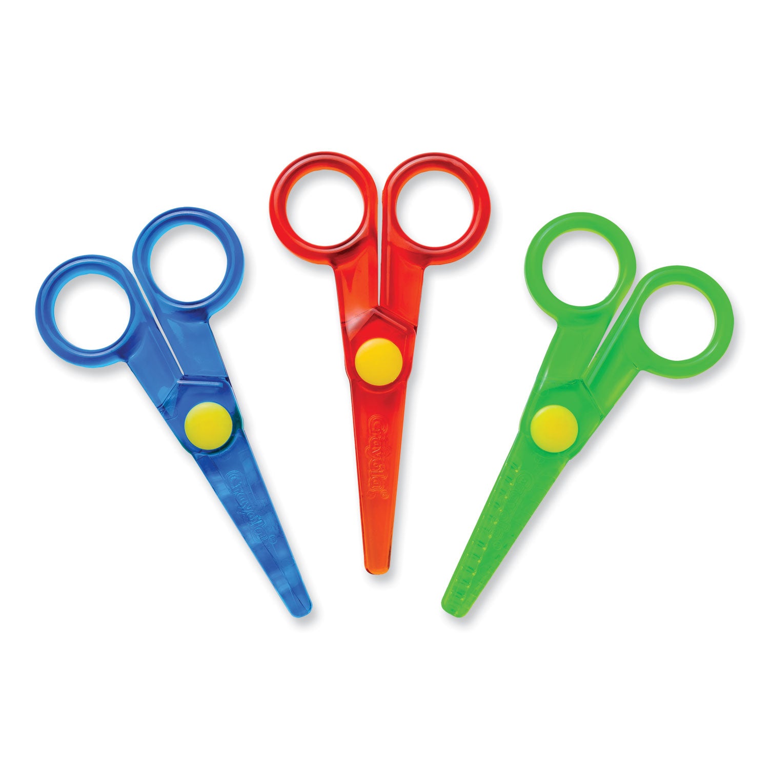 Crayola® Safety Scissors, Rounded Tip, Straight Assorted Color Handles, 3/Pack
