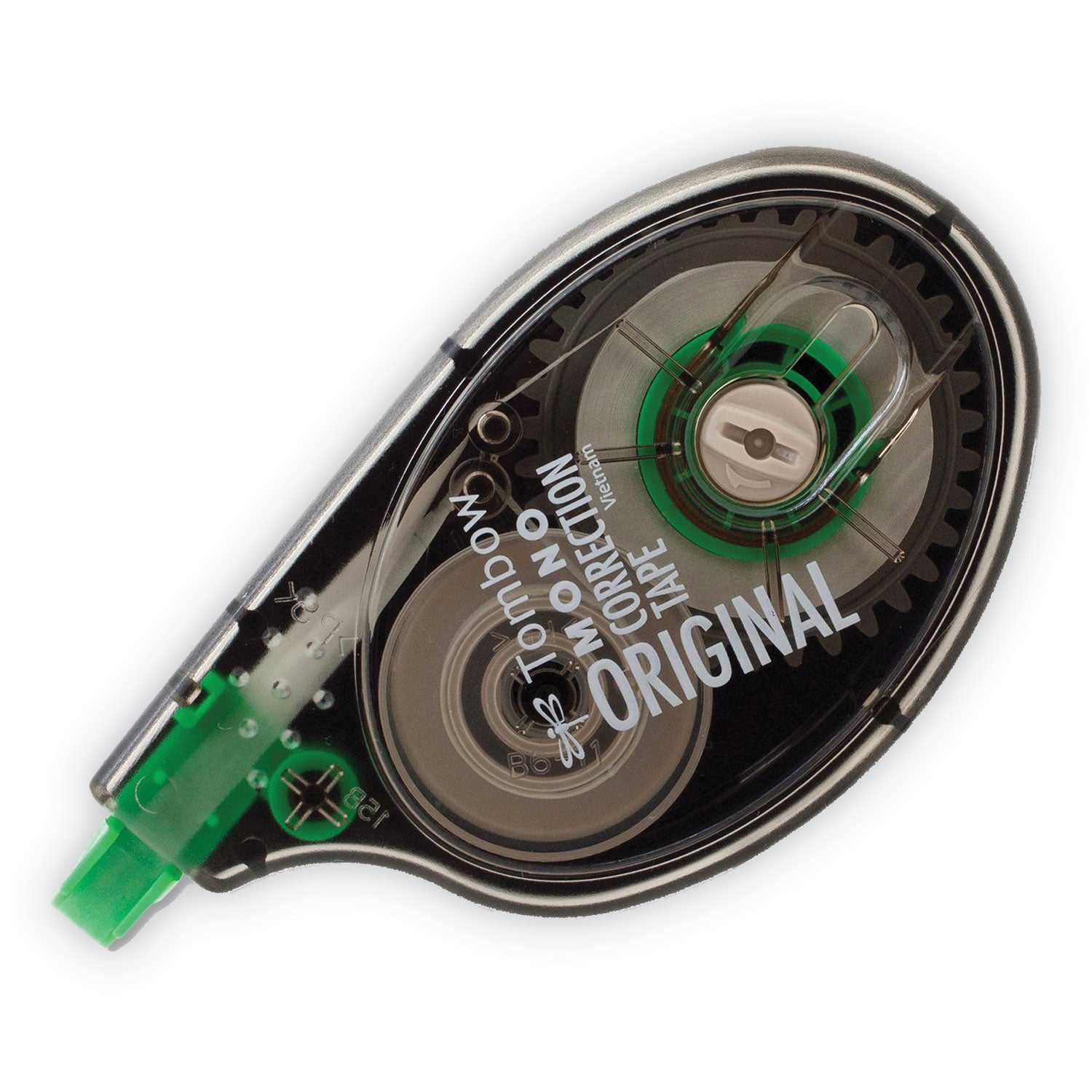 Tombow® MONO Correction Tape, Gray/Clear Applicator, 0.17" x 394", White Tape, 10/Pack