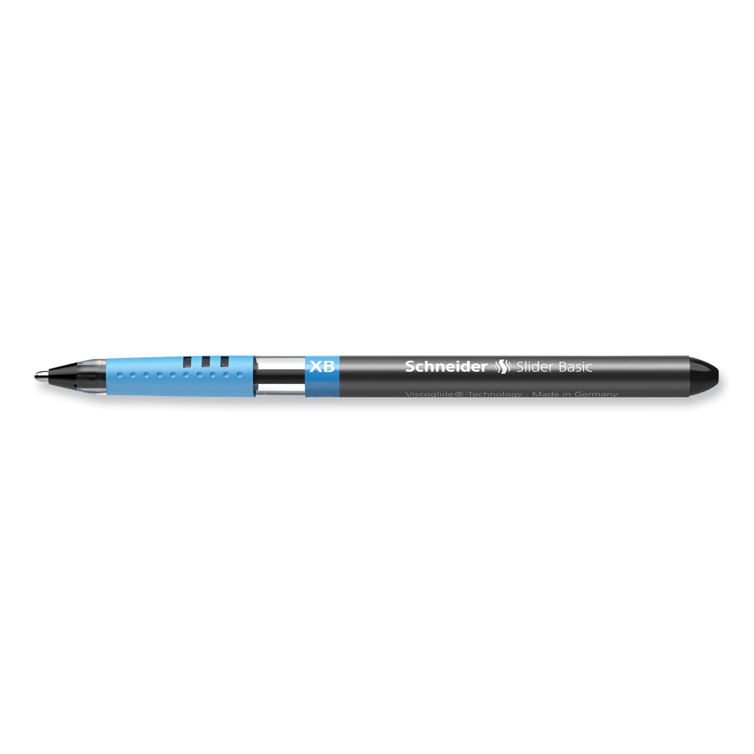 Schneider® Slider Basic Ballpoint Pen, Stick, Extra-Bold 1.4 mm, Black Ink, Black Barrel, 10/Box