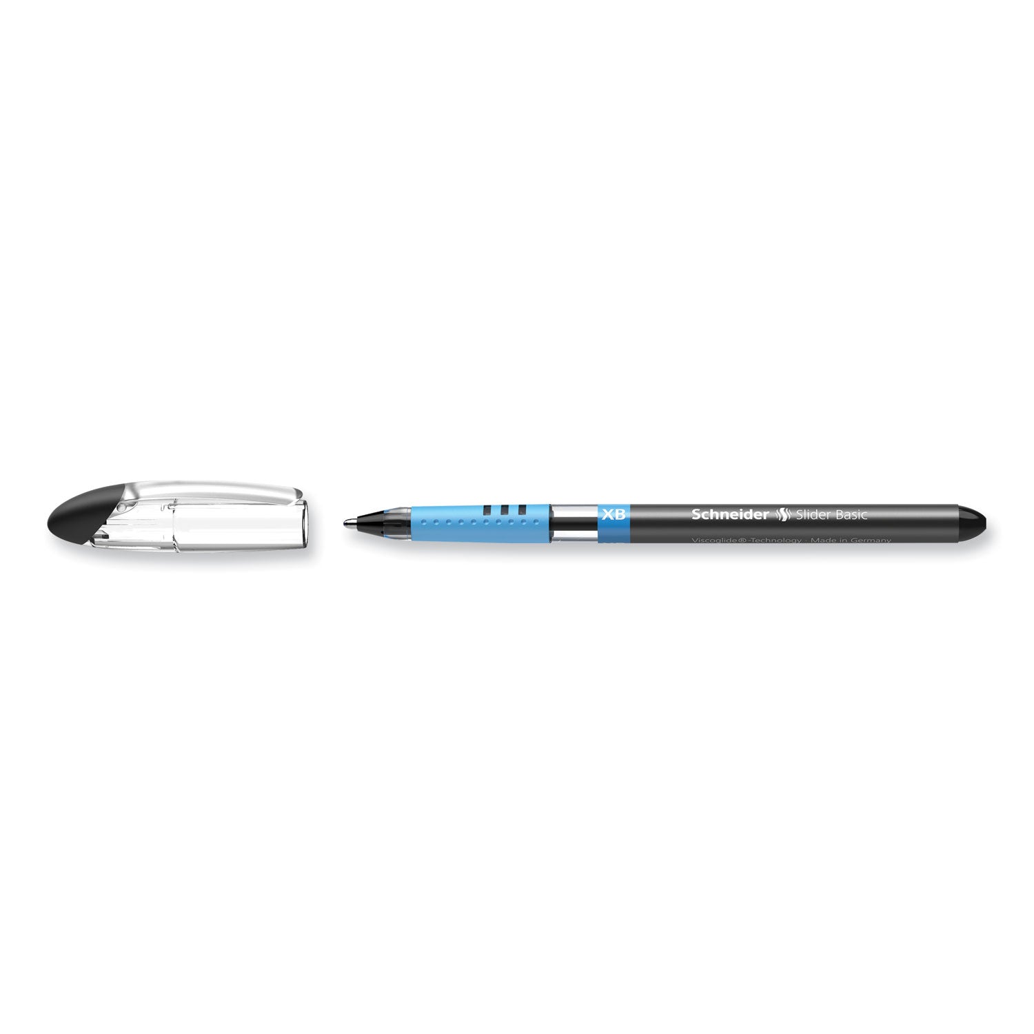 Schneider® Slider Basic Ballpoint Pen, Stick, Extra-Bold 1.4 mm, Black Ink, Black Barrel, 10/Box