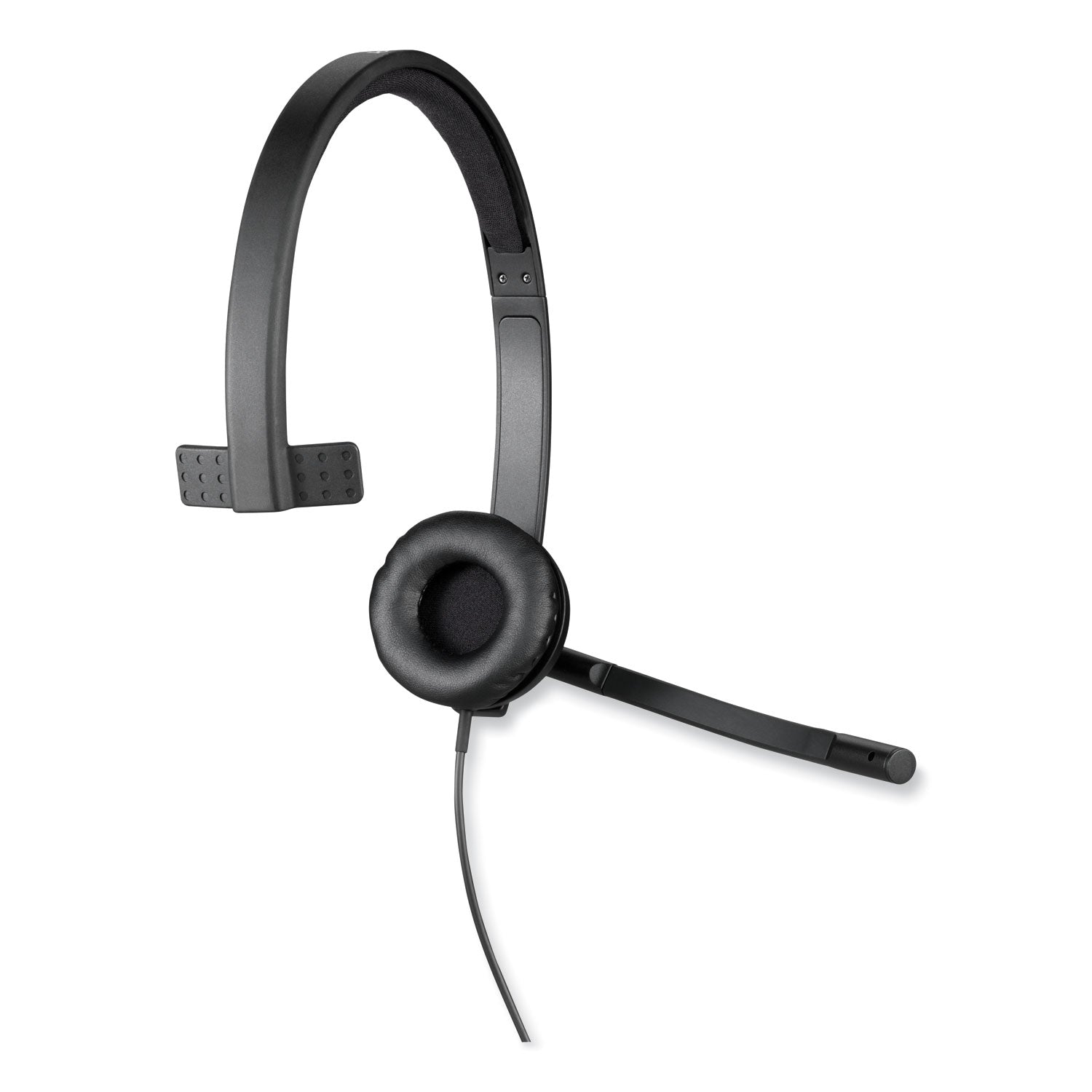 Logitech® H570e Monaural Over The Head Wired Headset, Black