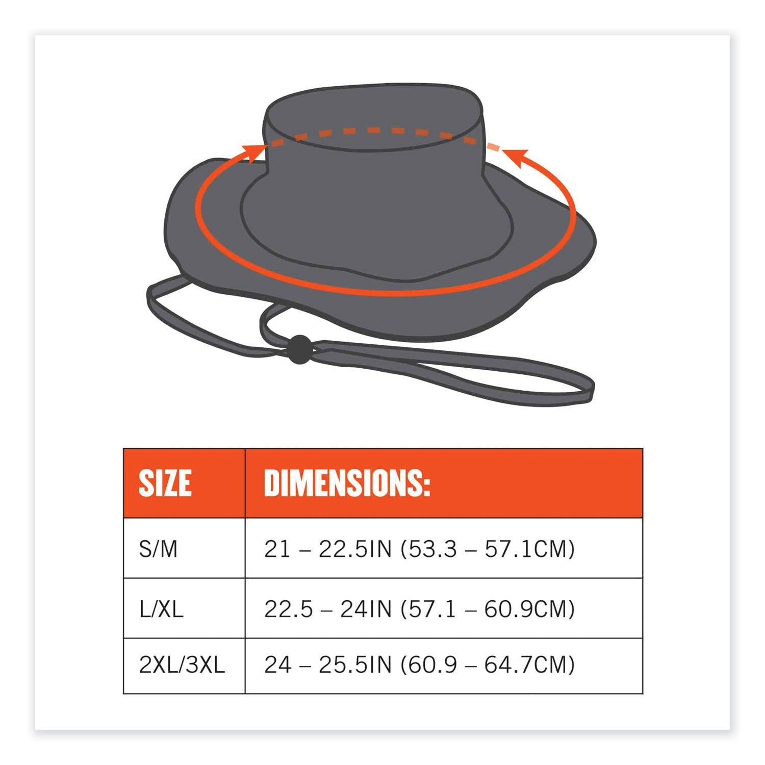 ergodyne® GloWear 8935 Hi-Vis Ranger Sun Hat, Polyester, Large/X-Large, Lime