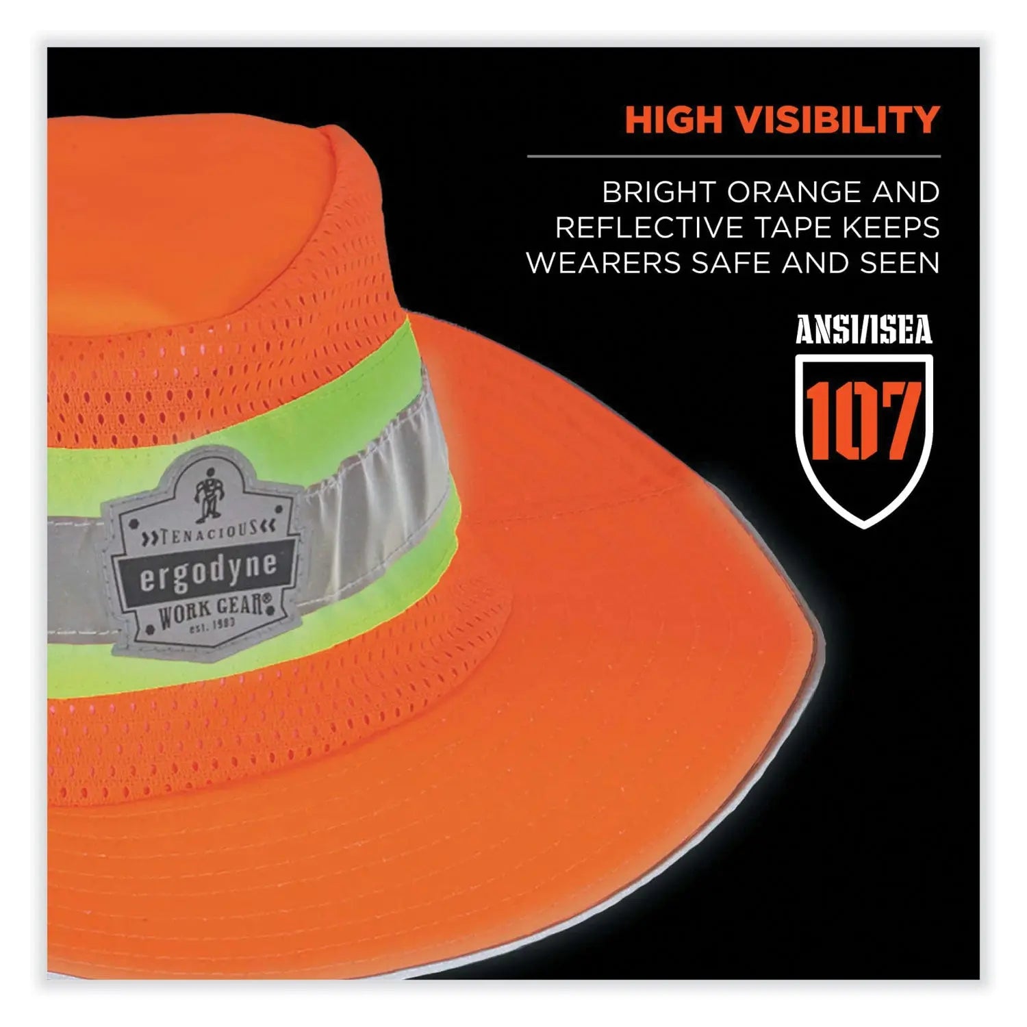 GloWear 8935 Hi-Vis Ranger Sun Hat, Polyester, 2X-Large/3X-Large, Orange ergodyne® Flipcost