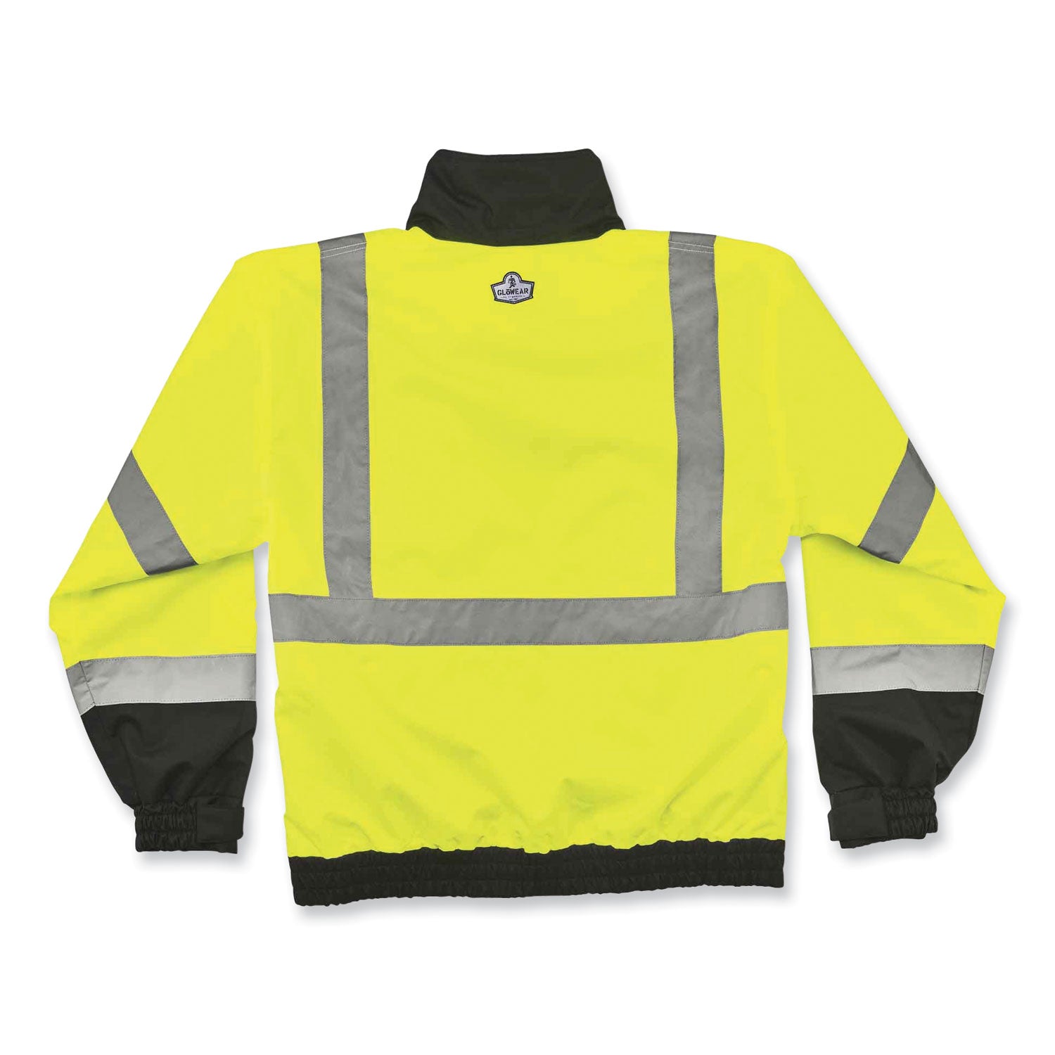ergodyne® GloWear 8379 Class 3 Hi-Vis Fleece Lined Bomber Jacket, Lime, Small