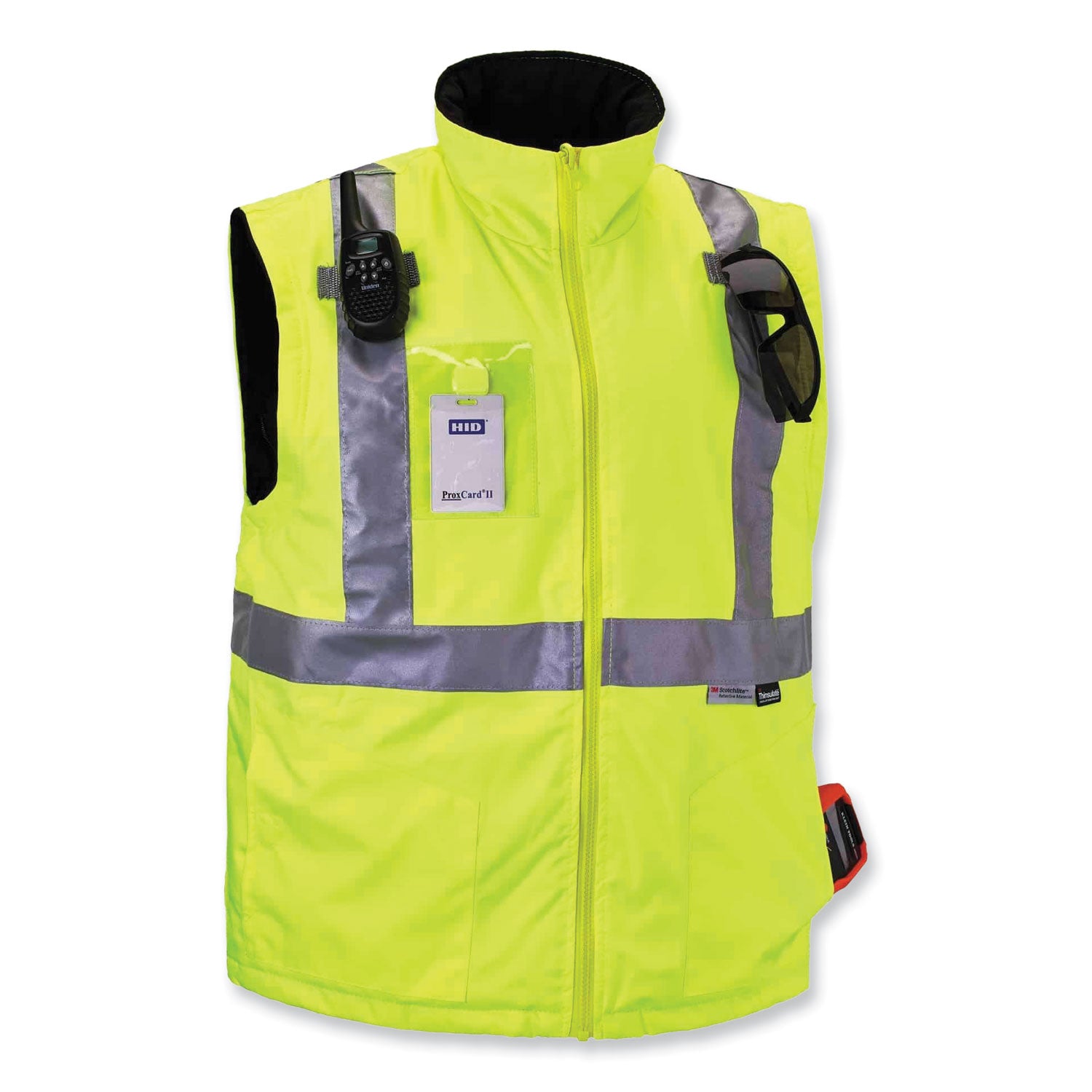 ergodyne® GloWear 8287 Class 2 Hi-Vis Jacket with Removable Sleeves, Small, Lime