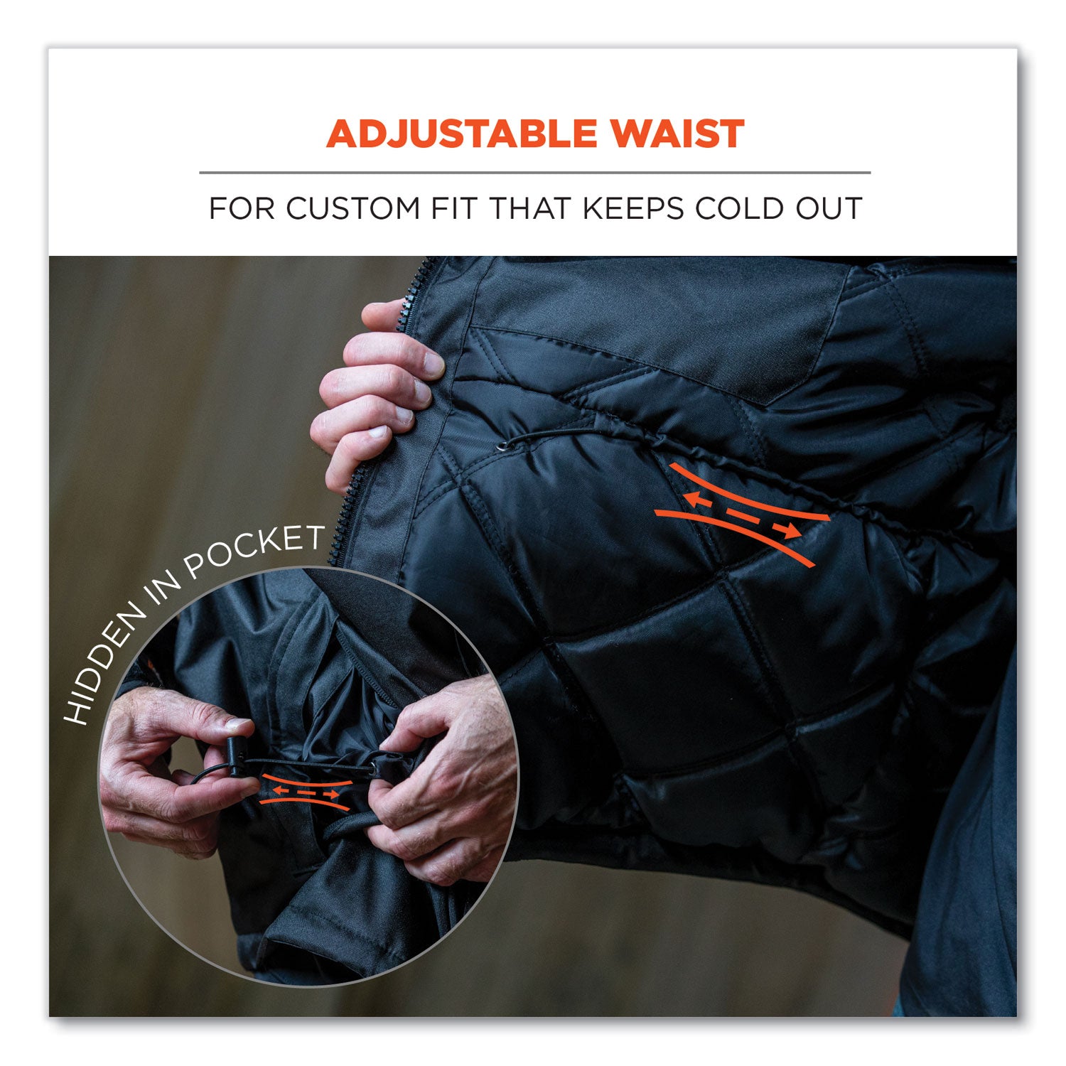 ergodyne® N-Ferno 6467 Winter Work Jacket with 300D Polyester Shell, 4X-Large, Black