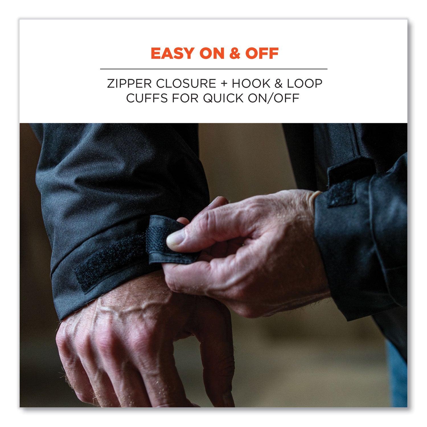 ergodyne® N-Ferno 6467 Winter Work Jacket with 300D Polyester Shell, 4X-Large, Black