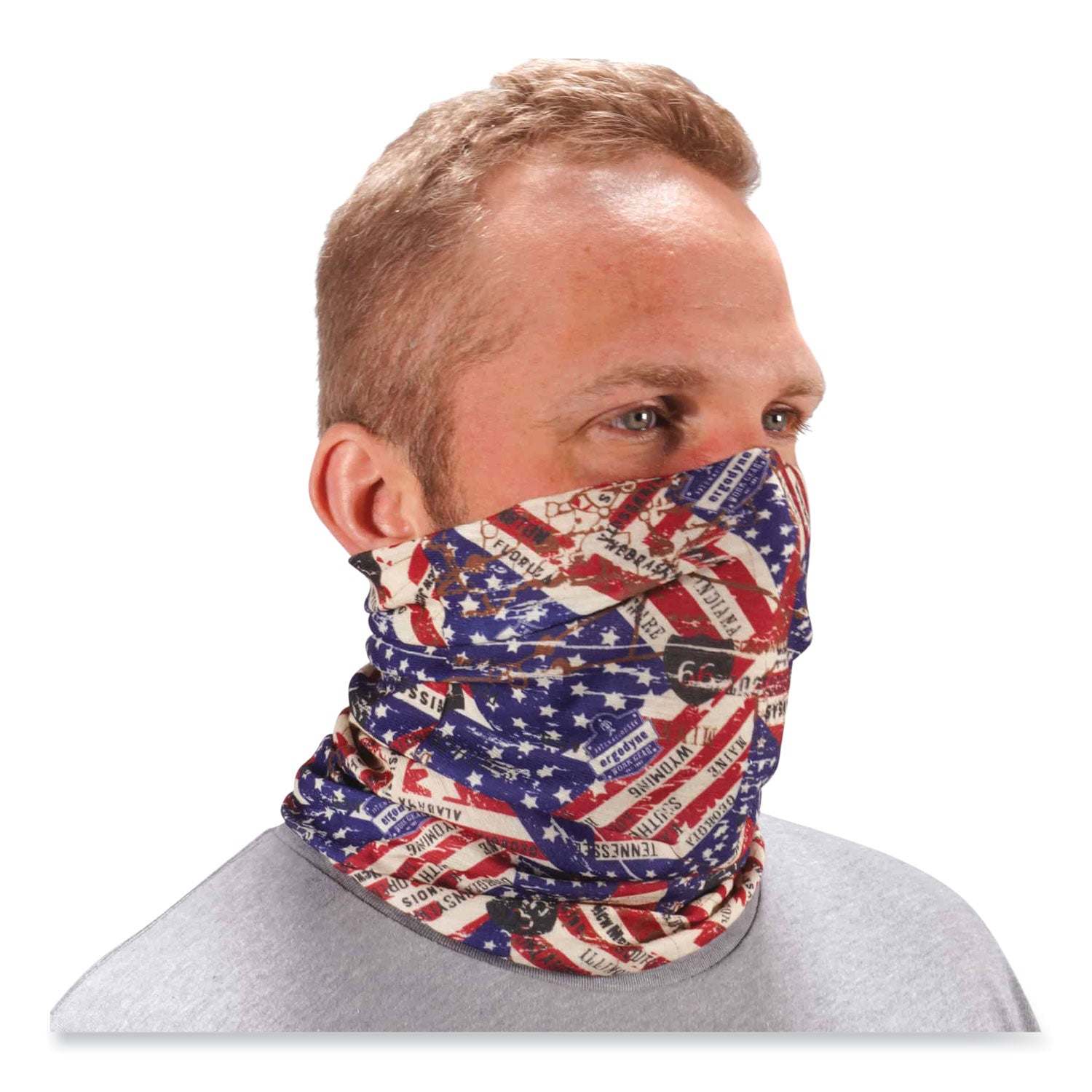 ergodyne® Chill-Its 6485 Multi-Band, Polyester, One Size Fits Most, Stars and Stripes