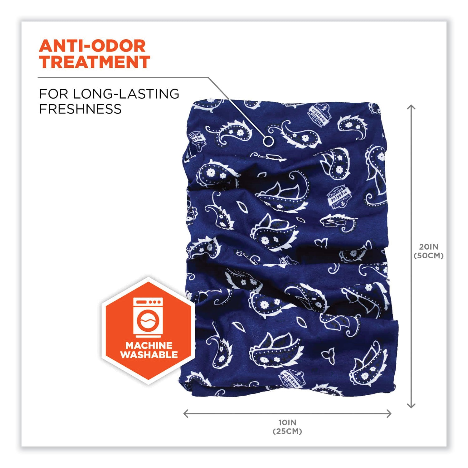 ergodyne® Chill-Its 6485 Multi-Band, Polyester, One Size Fits Most, Navy Western