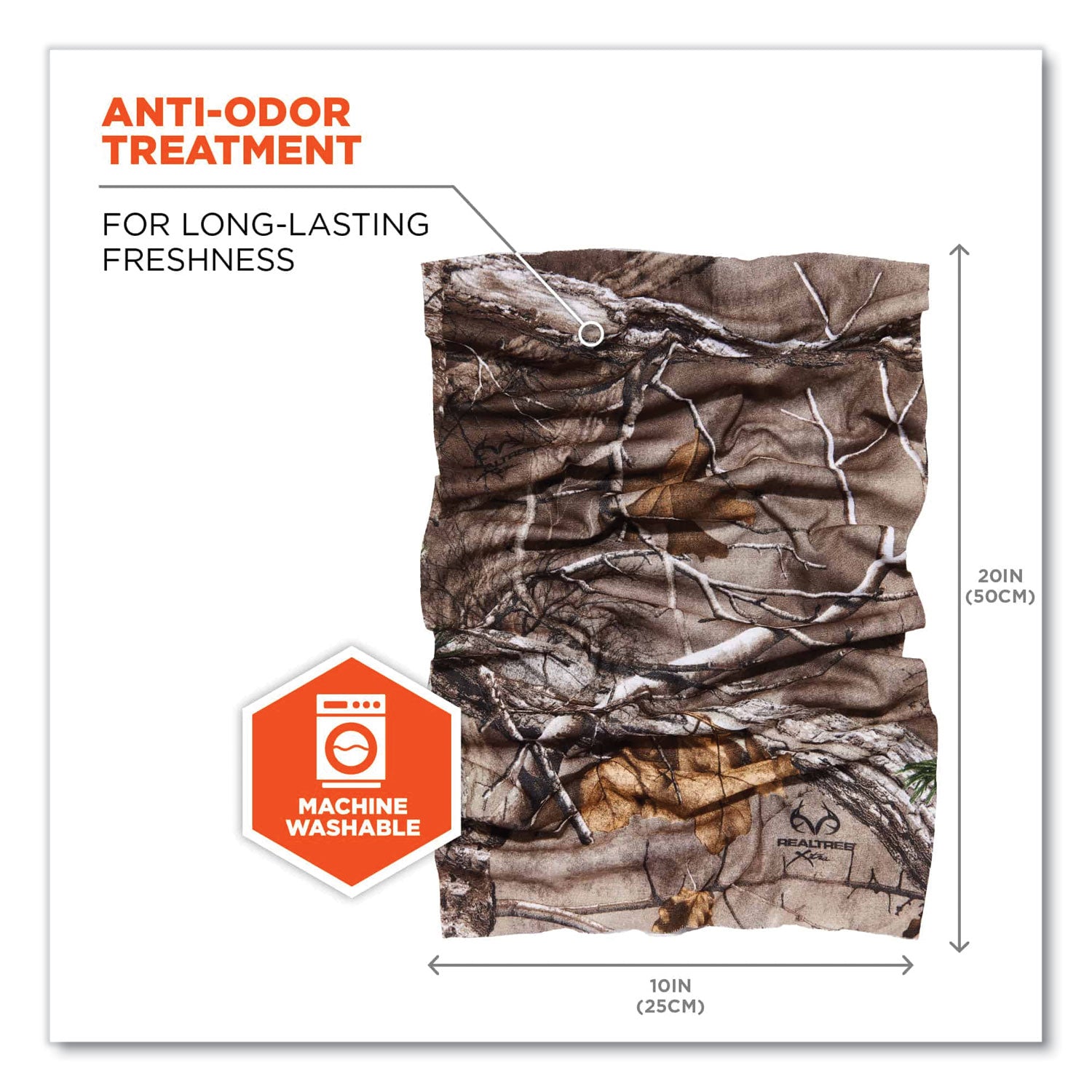 ergodyne® Chill-Its 6485 Multi-Band, Polyester, One Size Fits Most, Realtree Xtra