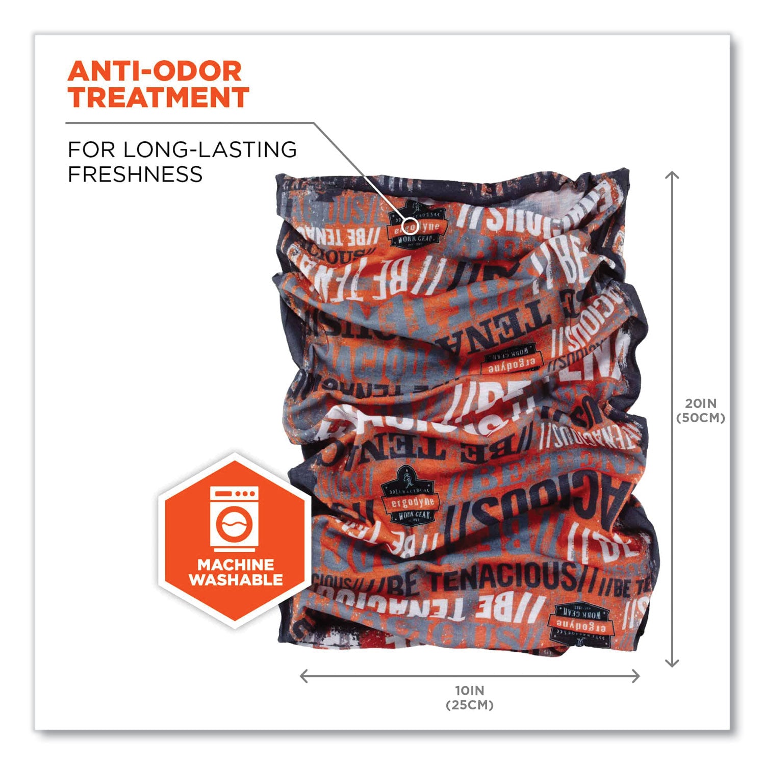 ergodyne® Chill-Its 6485 Multi-Band, Polyester, One Size Fits Most, Be Tenacious