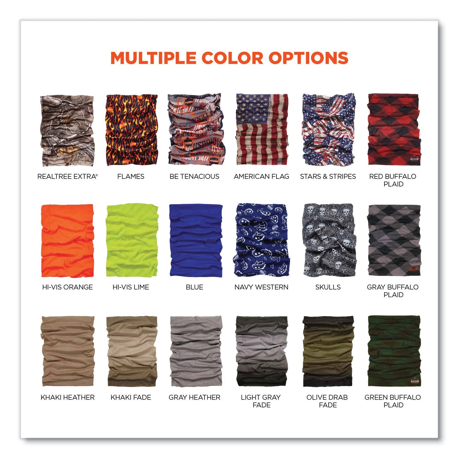 ergodyne® Chill-Its 6485 Multi-Band, Polyester, One Size Fits Most, Be Tenacious