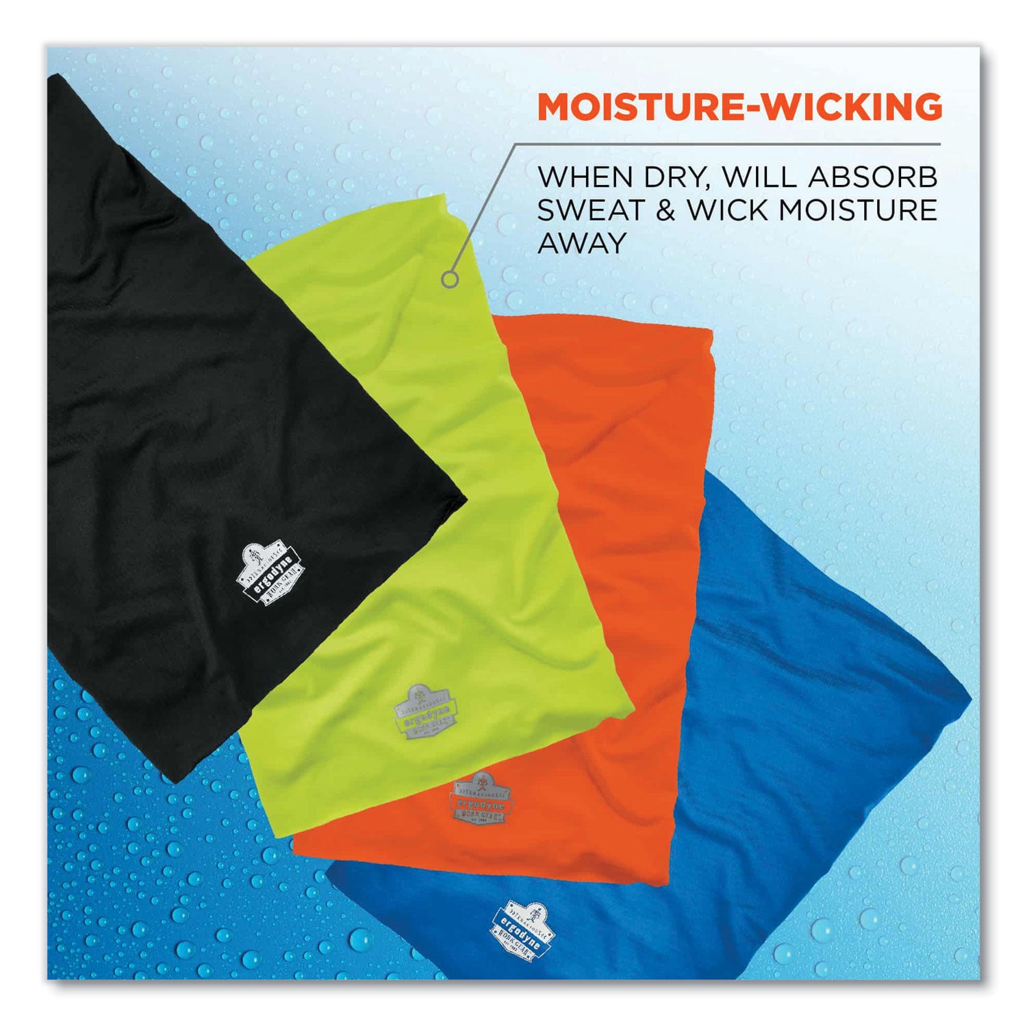 ergodyne® Chill-Its 6487 Cooling Performance Knit Multi-Band, Polyester/Spandex, One Size Fits Most, Hi-Vis Lime