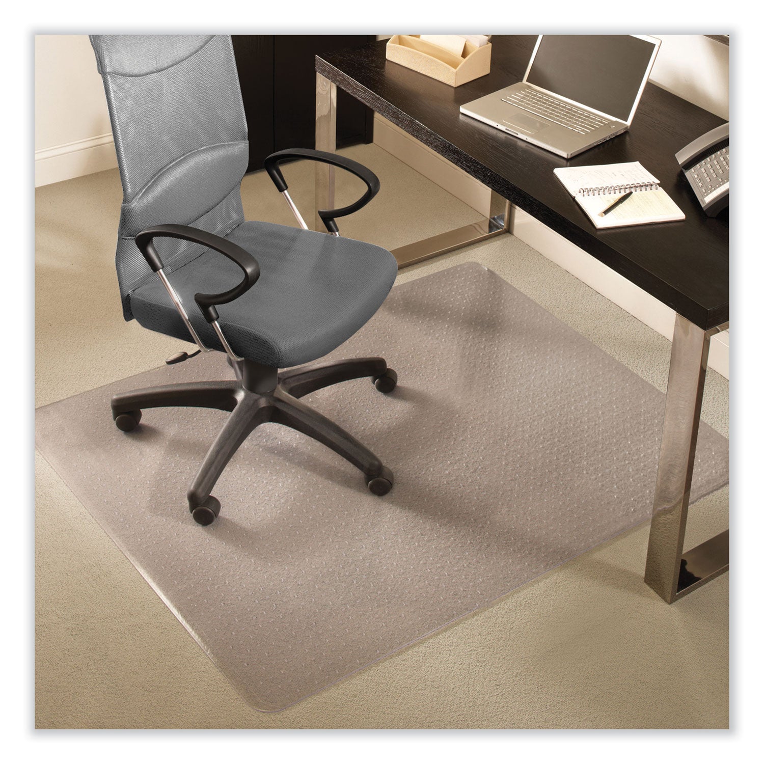 ES Robbins® EverLife Chair Mat for Medium Pile Carpet, 36 x 48, Clear