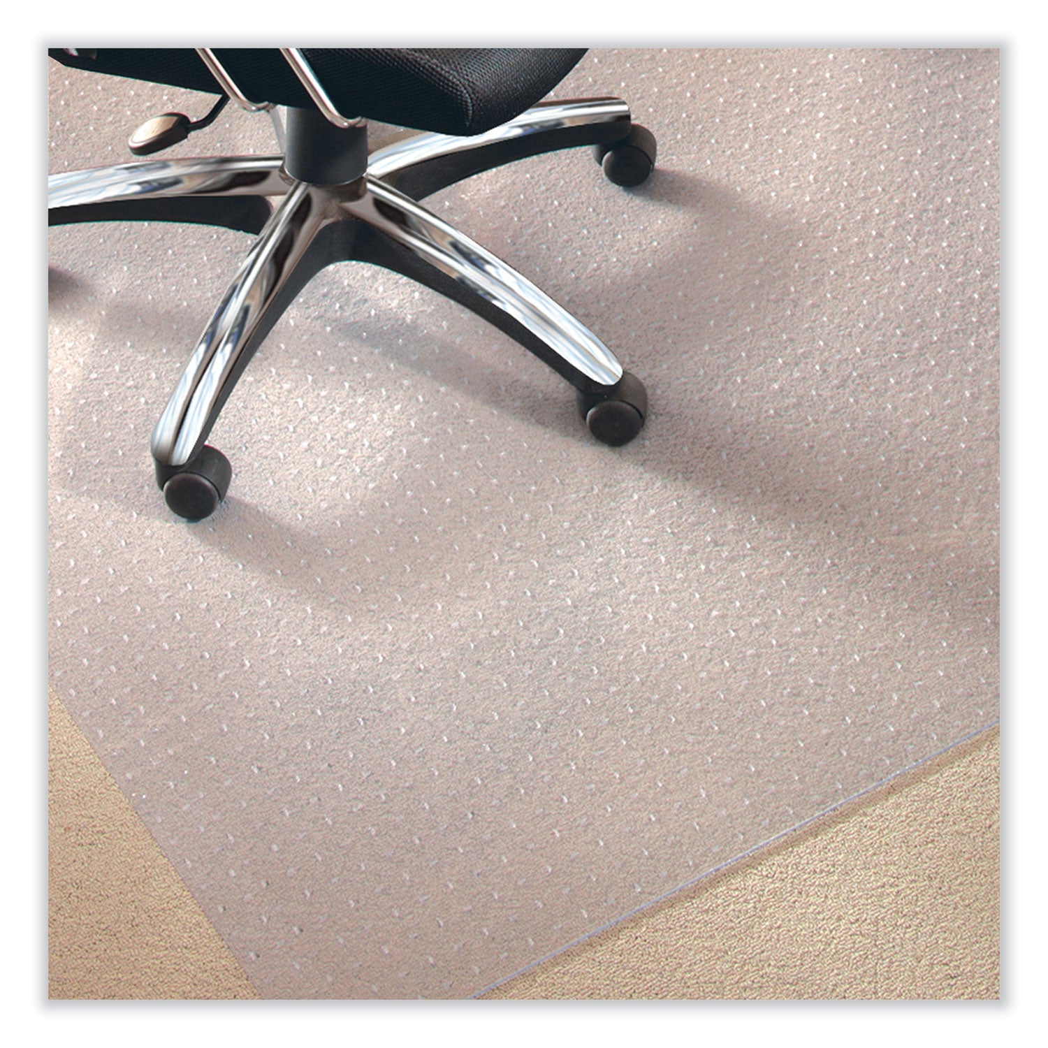 ES Robbins® EverLife Chair Mat for Medium Pile Carpet, 48 x 72, Clear,