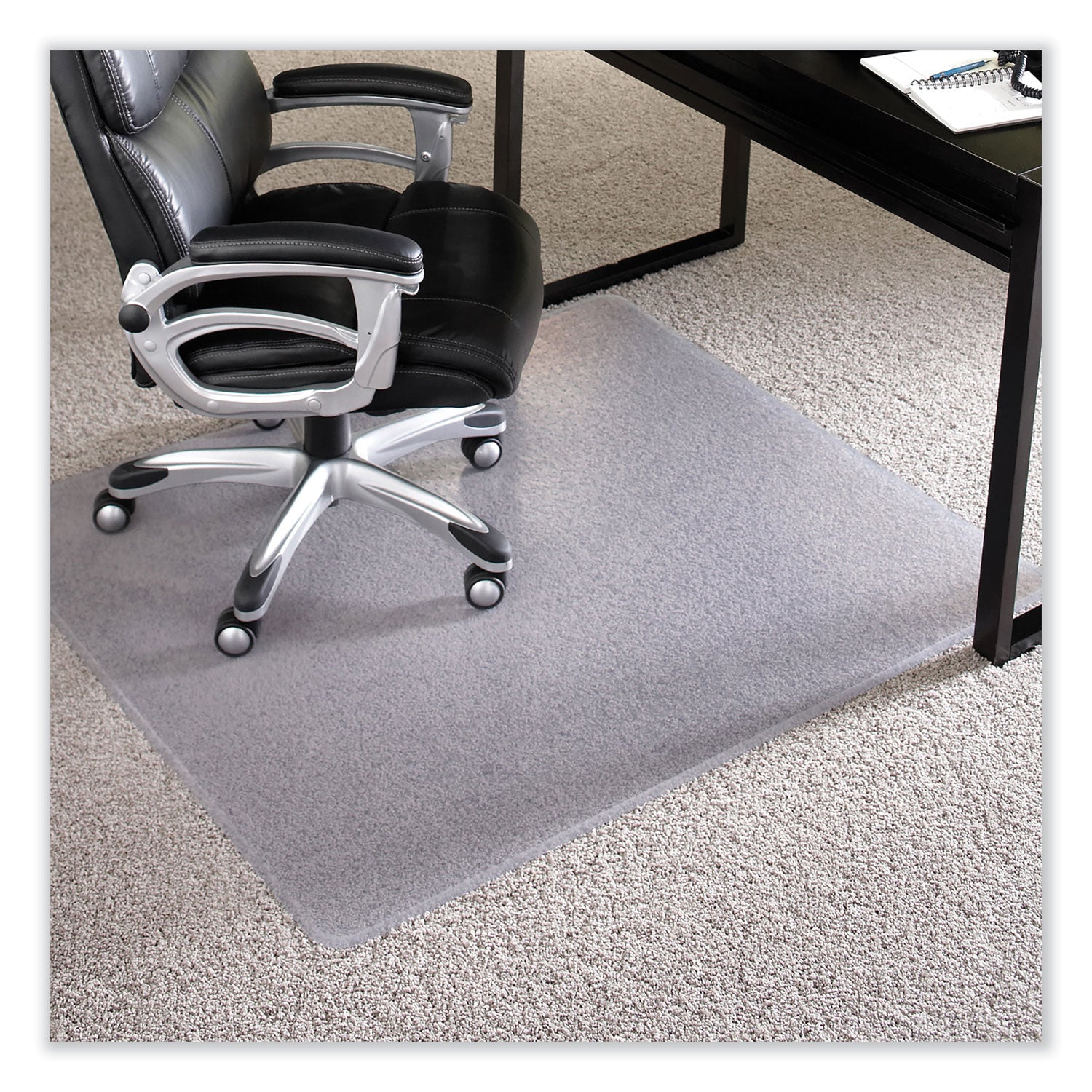 ES Robbins® EverLife Chair Mat for Extra High Pile Carpet, 36 x 48, Clear