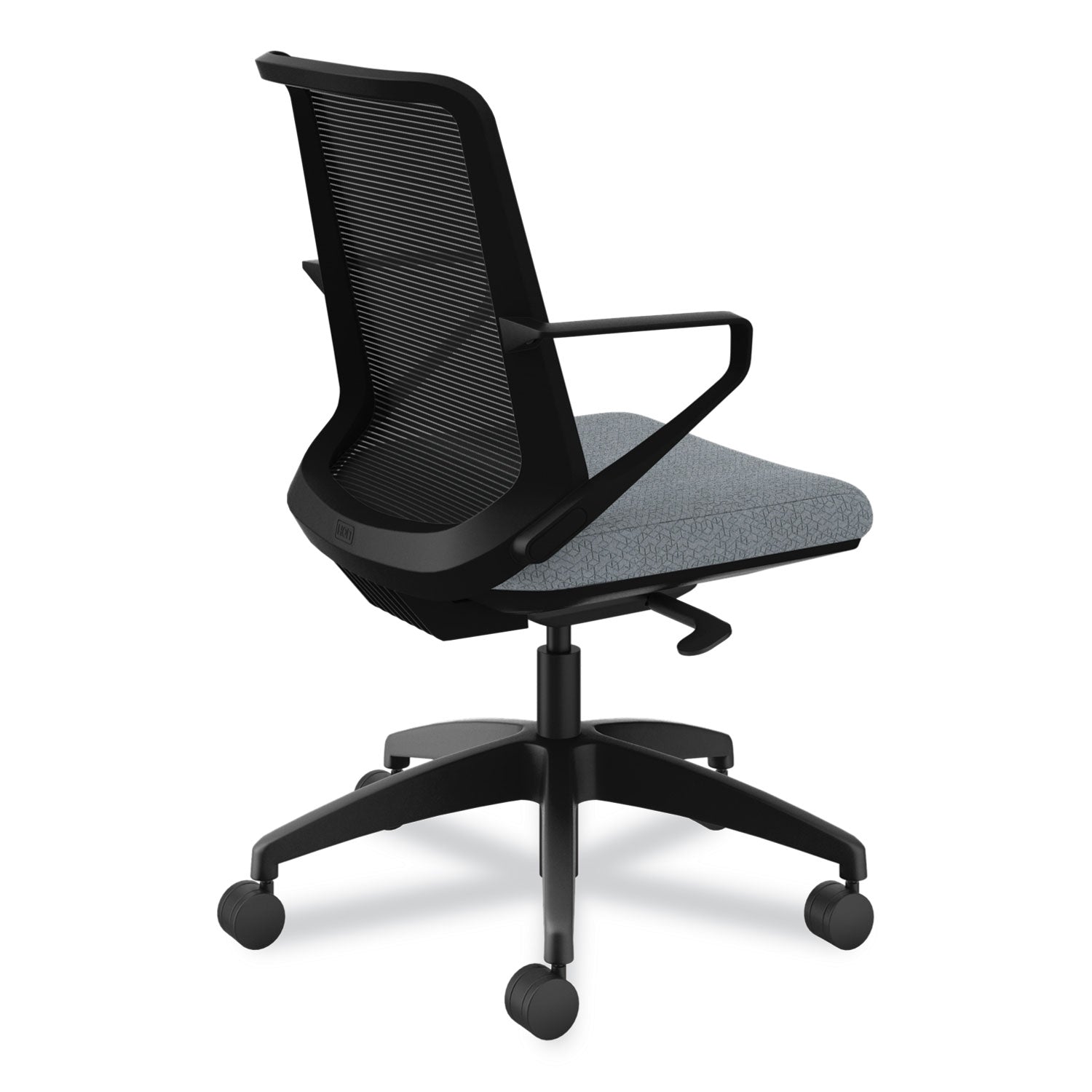 HON® Cliq Office Chair, Supports Up to 300 lb, 17" to 22" Seat Height, Basalt Seat, Black Back, Black Base