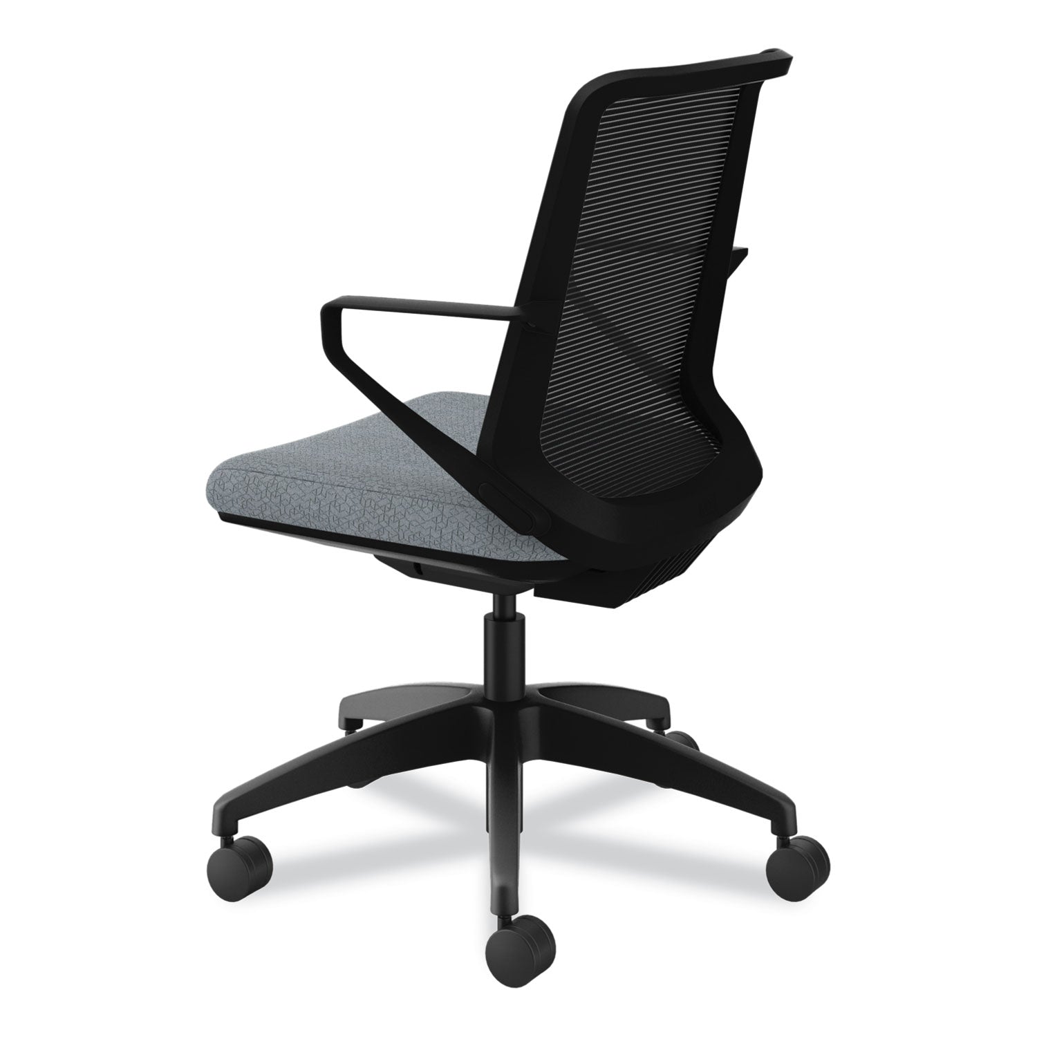 HON® Cliq Office Chair, Supports Up to 300 lb, 17" to 22" Seat Height, Basalt Seat, Black Back, Black Base